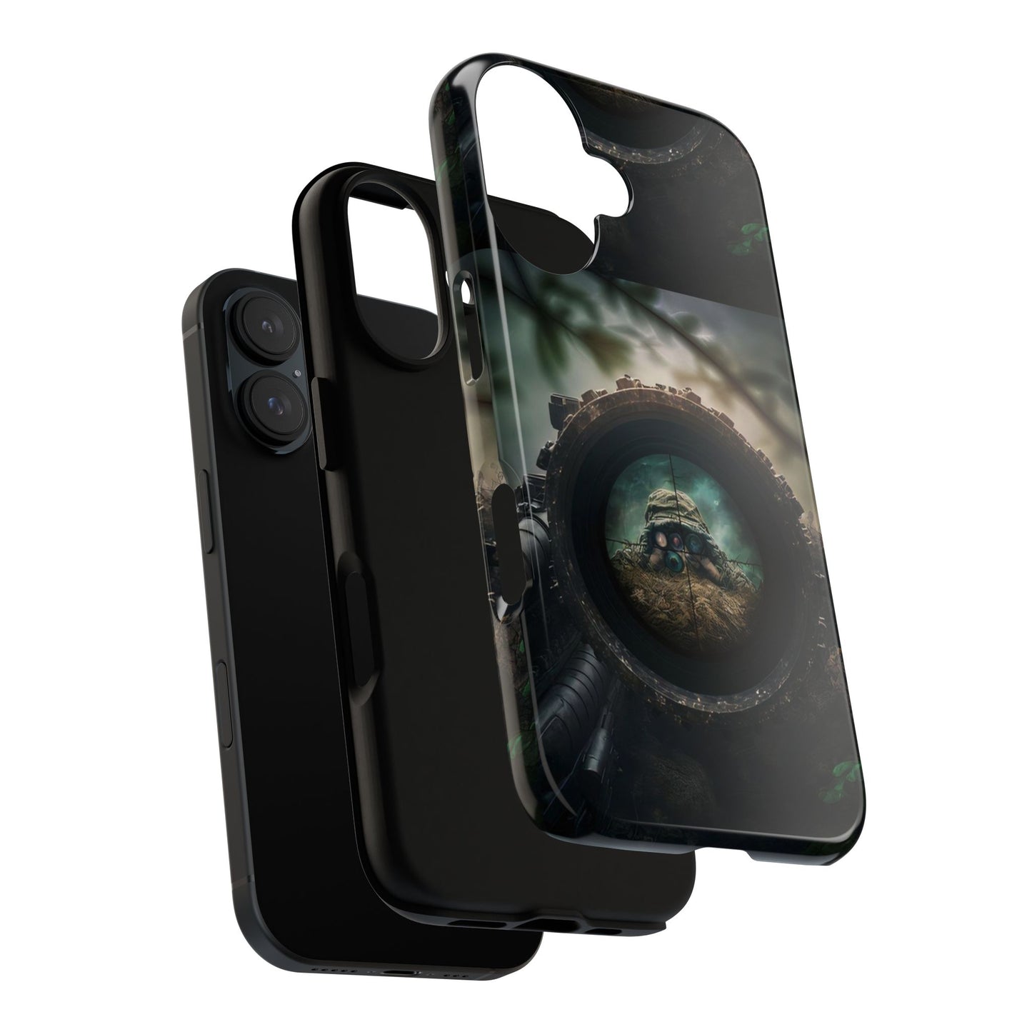 Sniper Scope Soldier Phone Case | Dual Layer Tough Cover  For iPhone