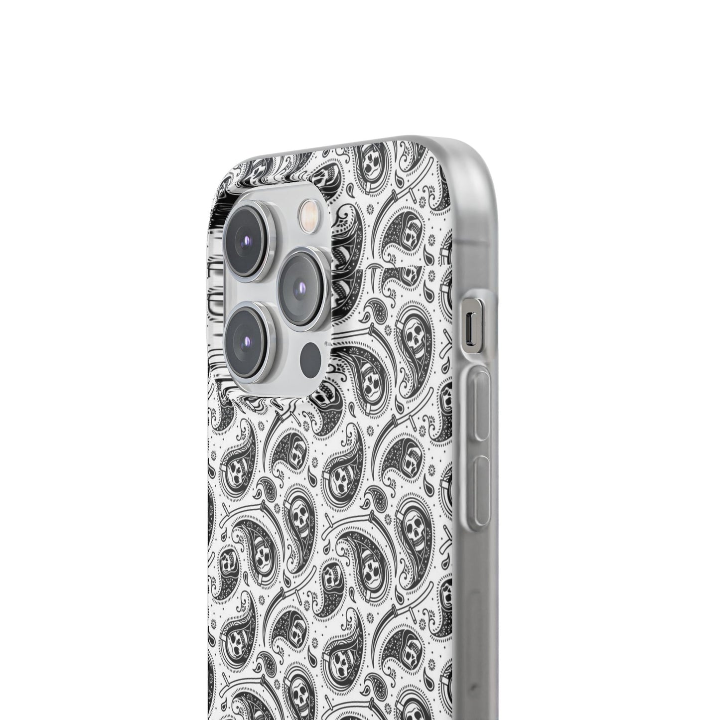Skull Paisley Pattern Phone Case TPU Soft Flexi Case for iPhones