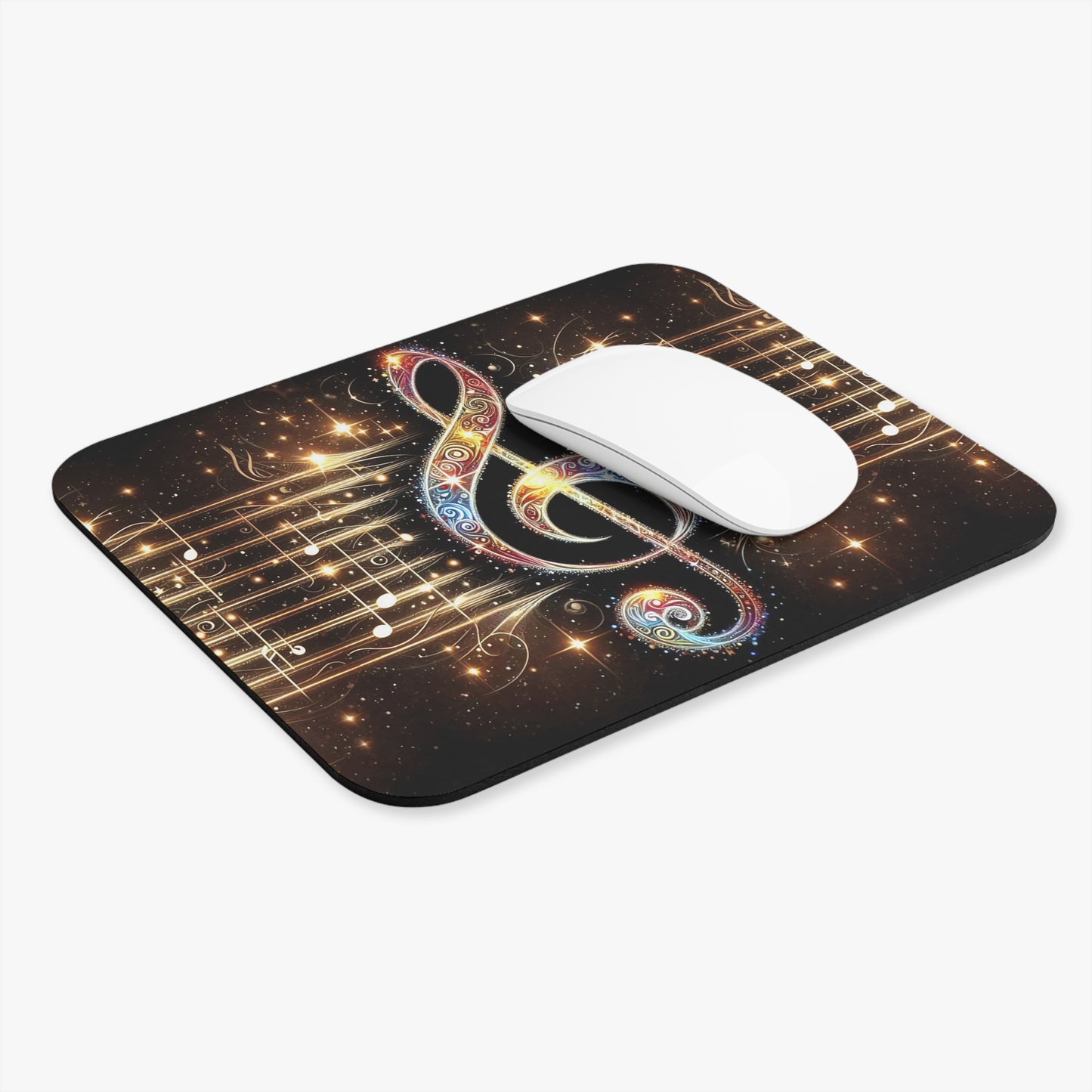 Mouse Pad (Rectangle), Glimmering Musical Note