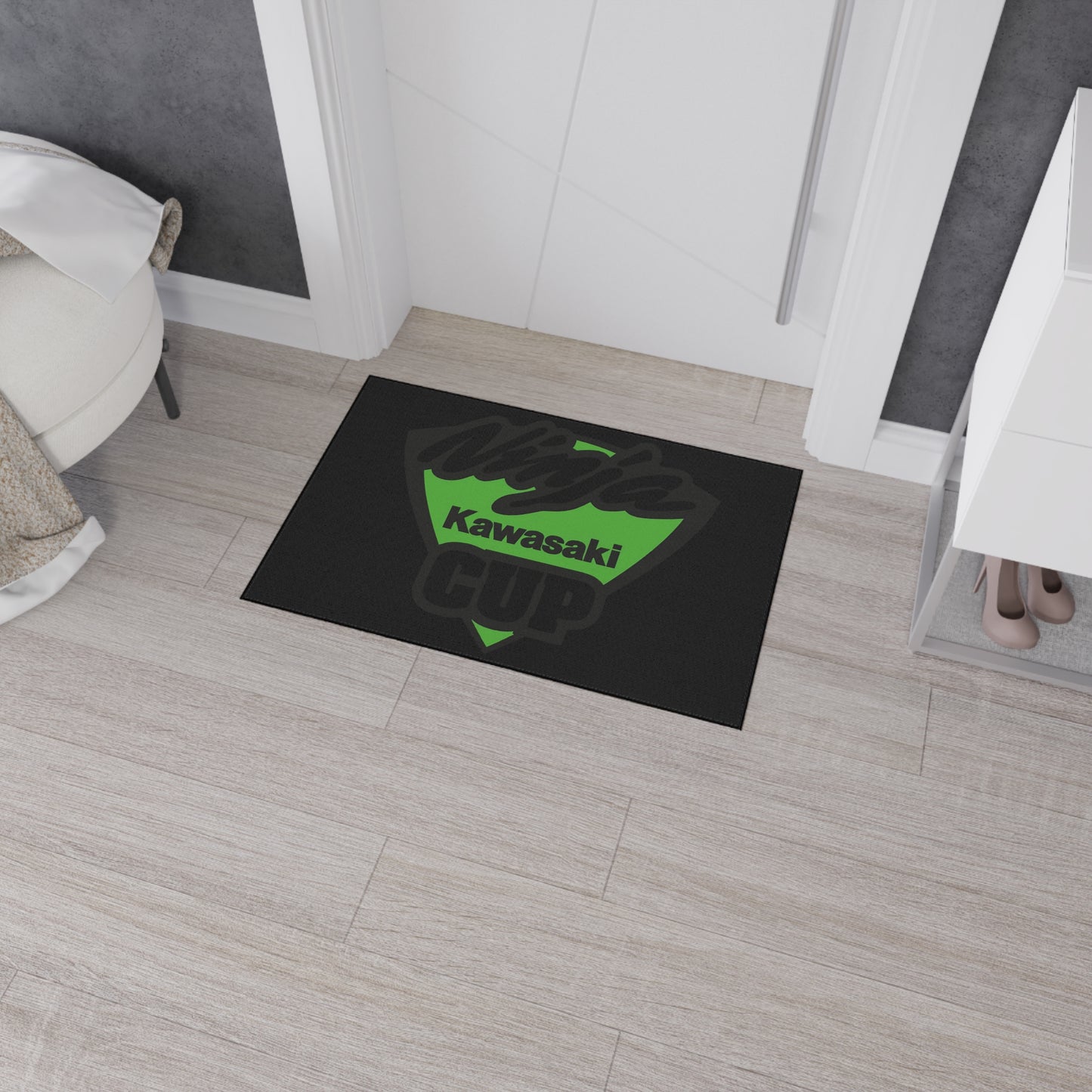 Motorsports Ninja Cup Kawasaki Floor mat | Motorcycle Garage Mat