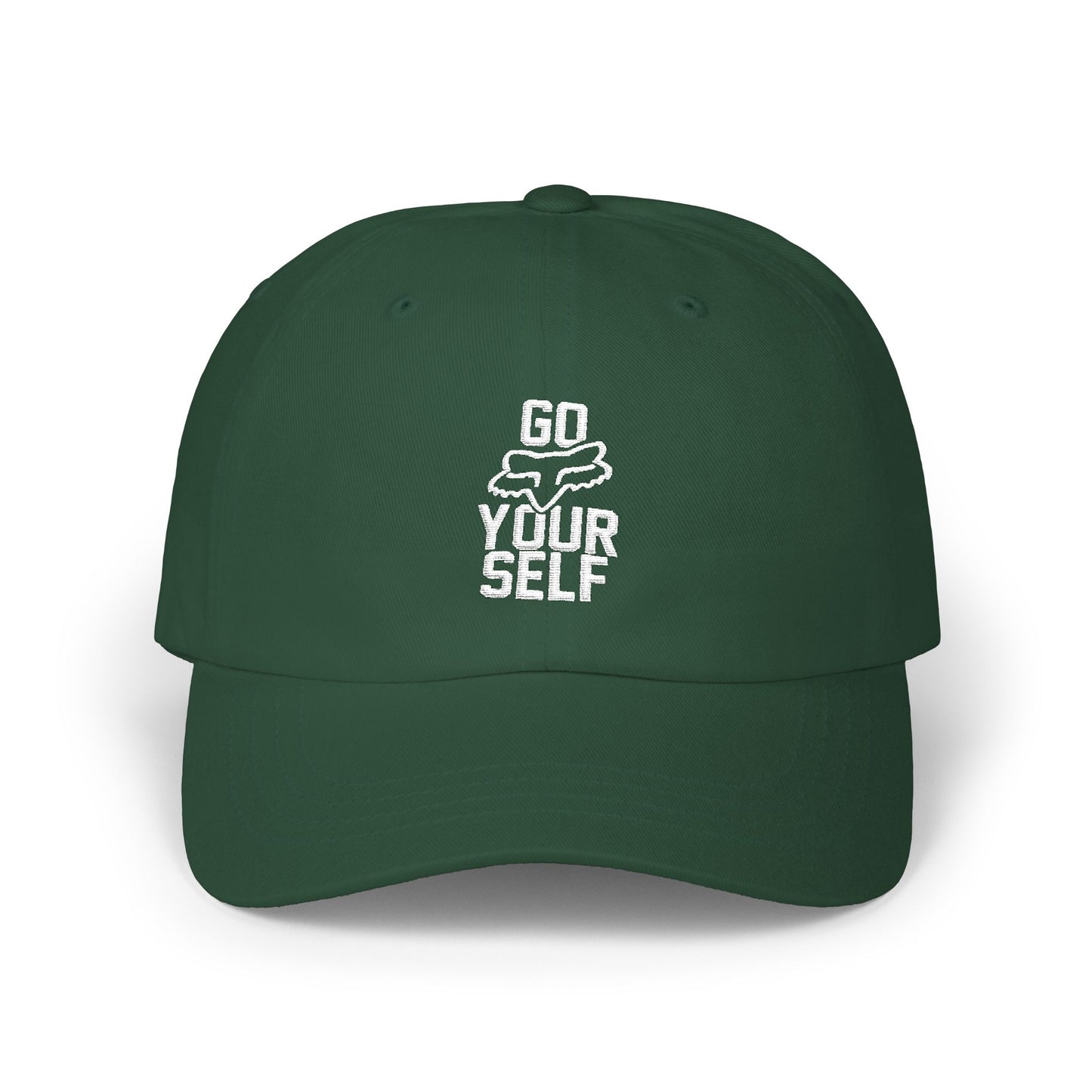 Go Fox Your Self embroidered Dad Cap | Motorsports Typography Baseball Hat