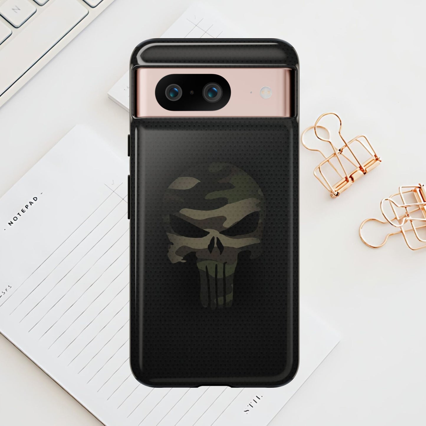 Camo Green Tough Case For iPhone, Samsung Galaxy, Pixel, Punisher Graphic