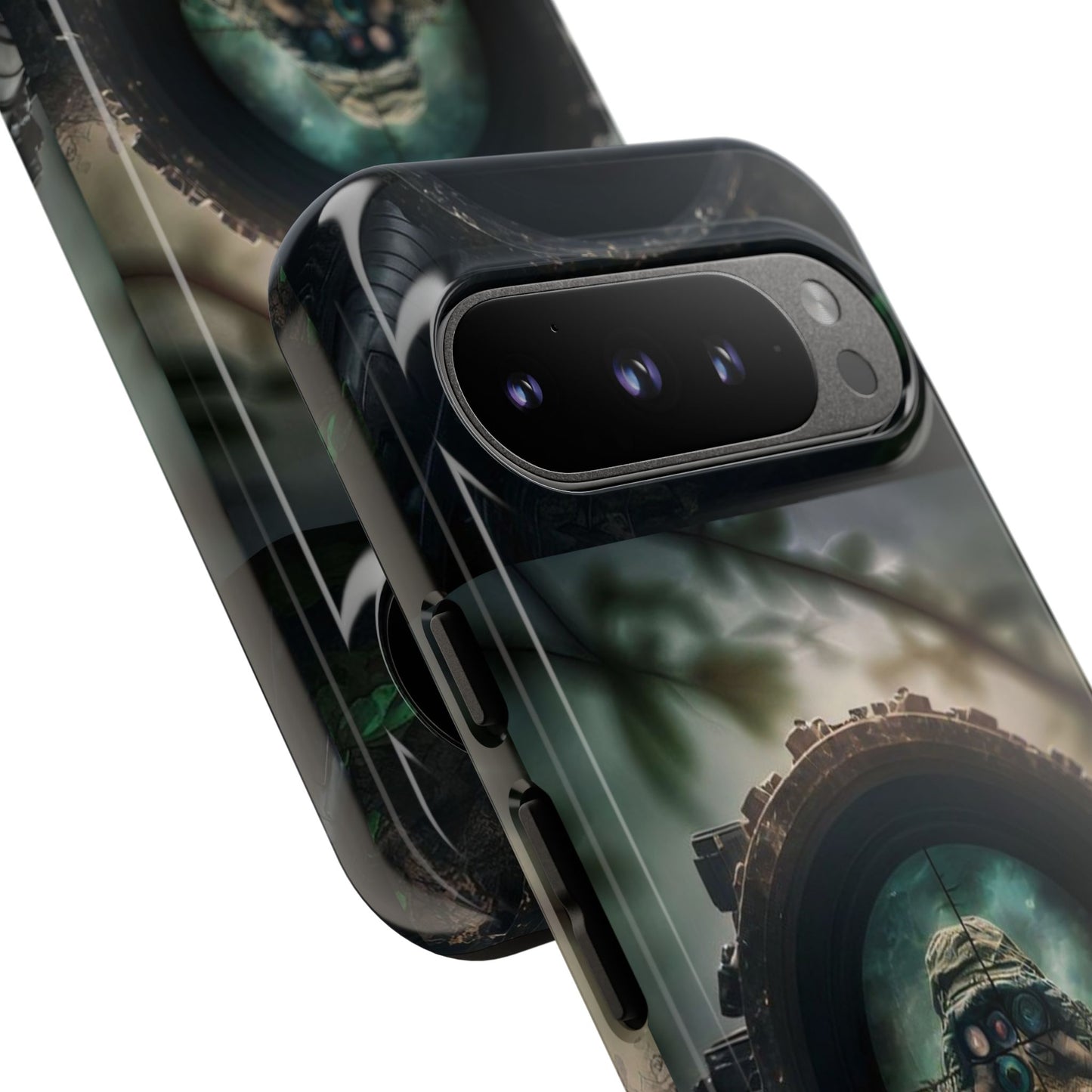 Sniper Scope Soldier Phone Case | Dual Layer Tough Cover  For iPhone