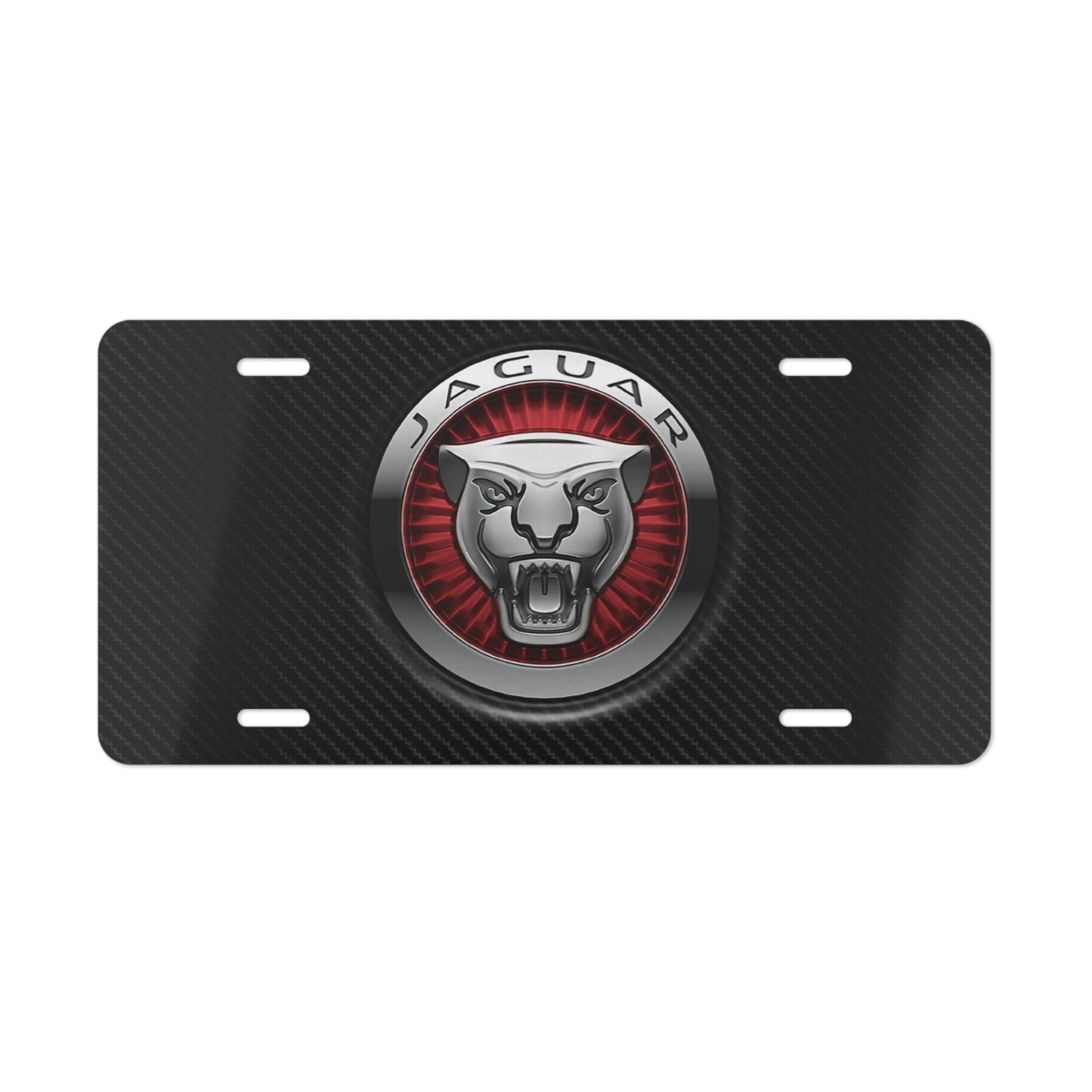 Jaguar Black Front Vanity License Plate, Mesh Motor Sports Design, Custom Plates