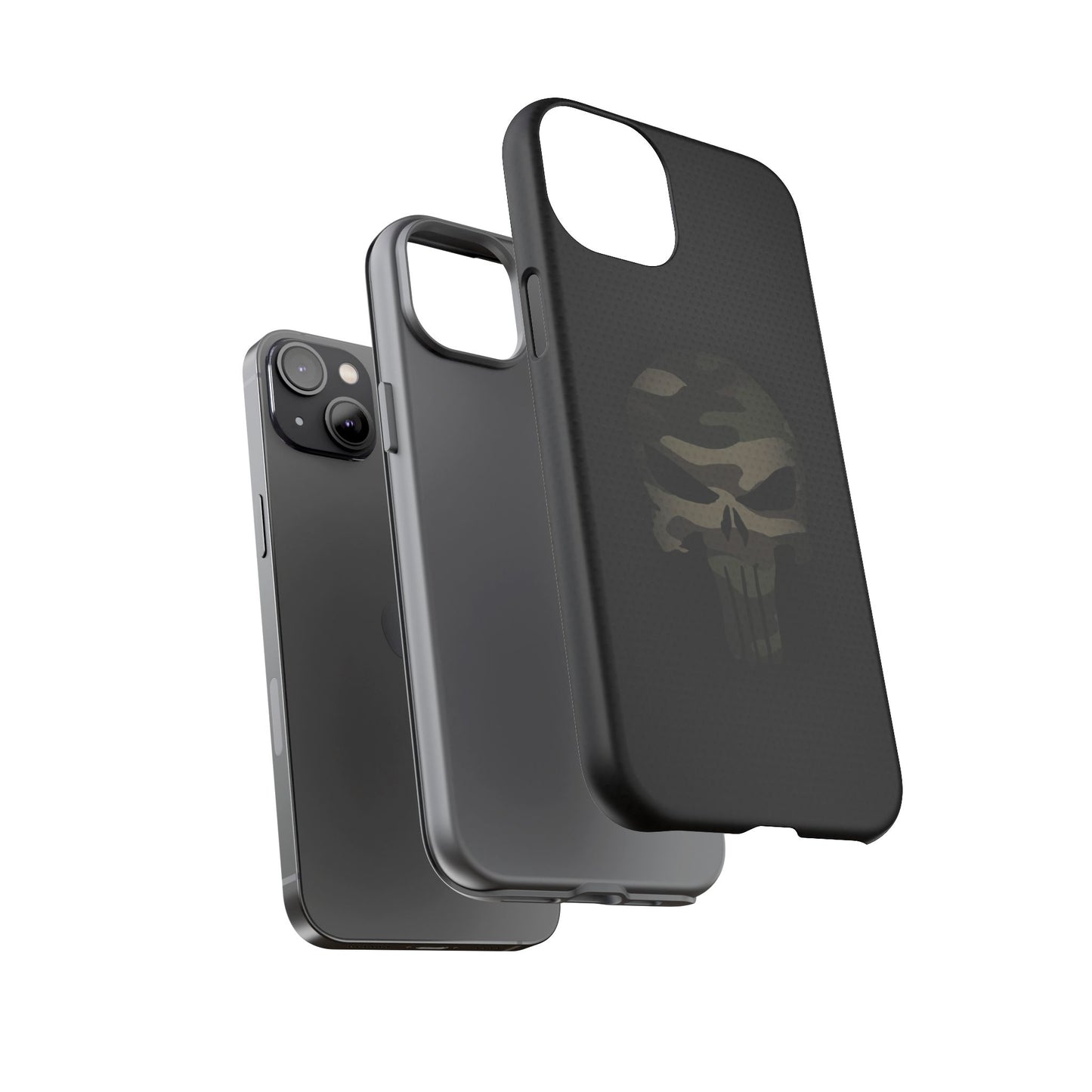 Camo Green Tough Case For iPhone, Samsung Galaxy, Pixel, Punisher Graphic