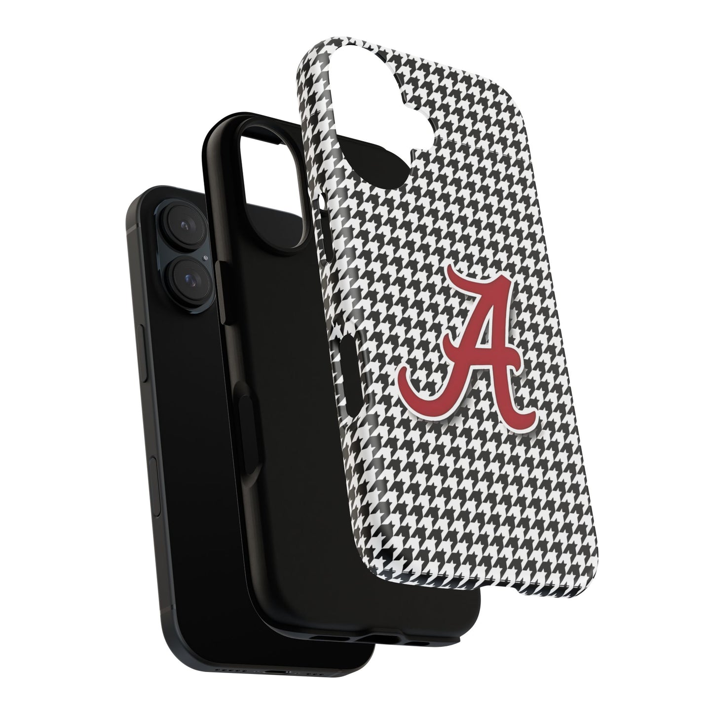 Alabama Houndstooth Phone Case, Tough Cases, College RTR Fan Gear, Initial A