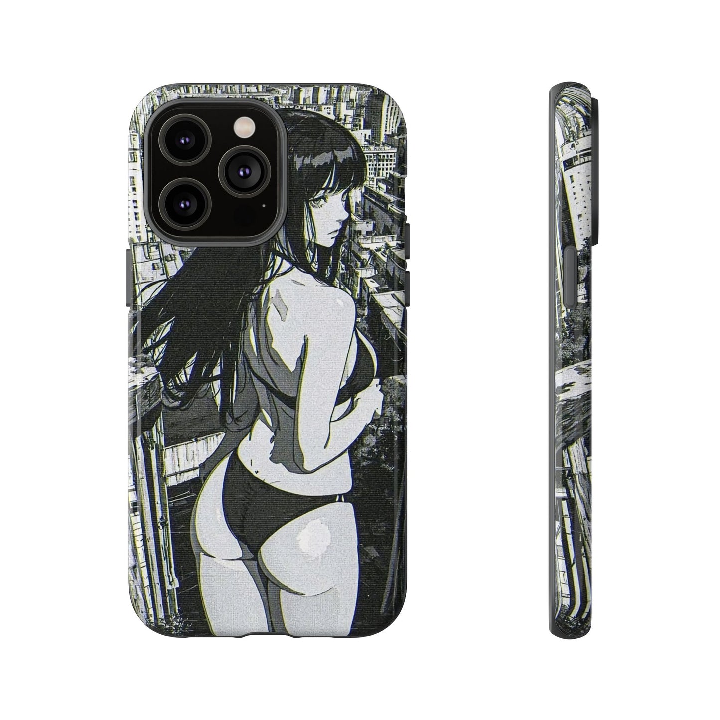 Tough Phone Case, Anime Manga Girl Bikini Design, iPhone, Galaxy, Google Pixel, Hentai Ecchi Art