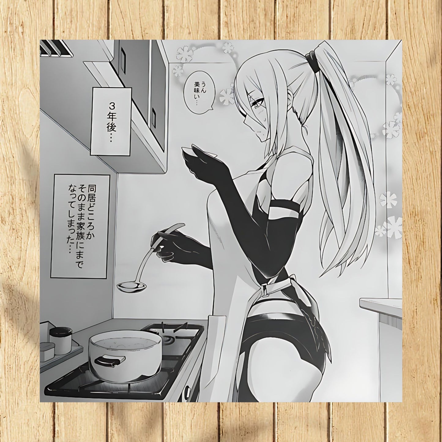 Anime N18 Waifu Girl Matte Vertical Posters, Manga Girl Cooking