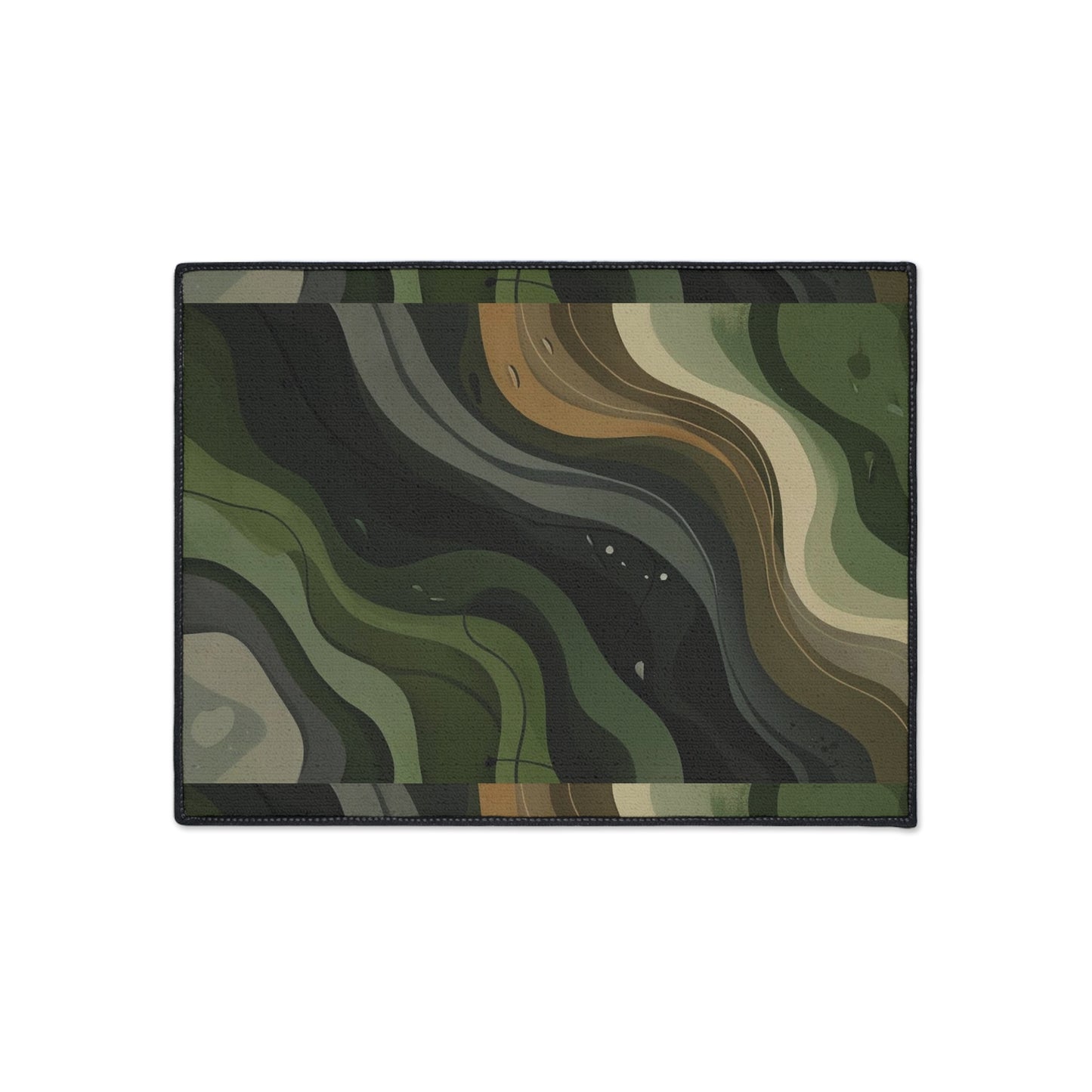 Abstract Golf Course Camo Contour Heavy-Duty Floor Mat