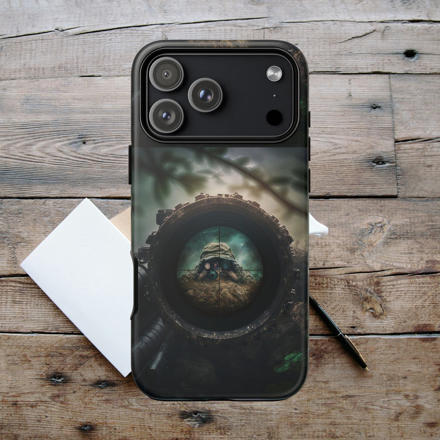 Sniper Scope Soldier Phone Case | Dual Layer Tough Cover  For iPhone