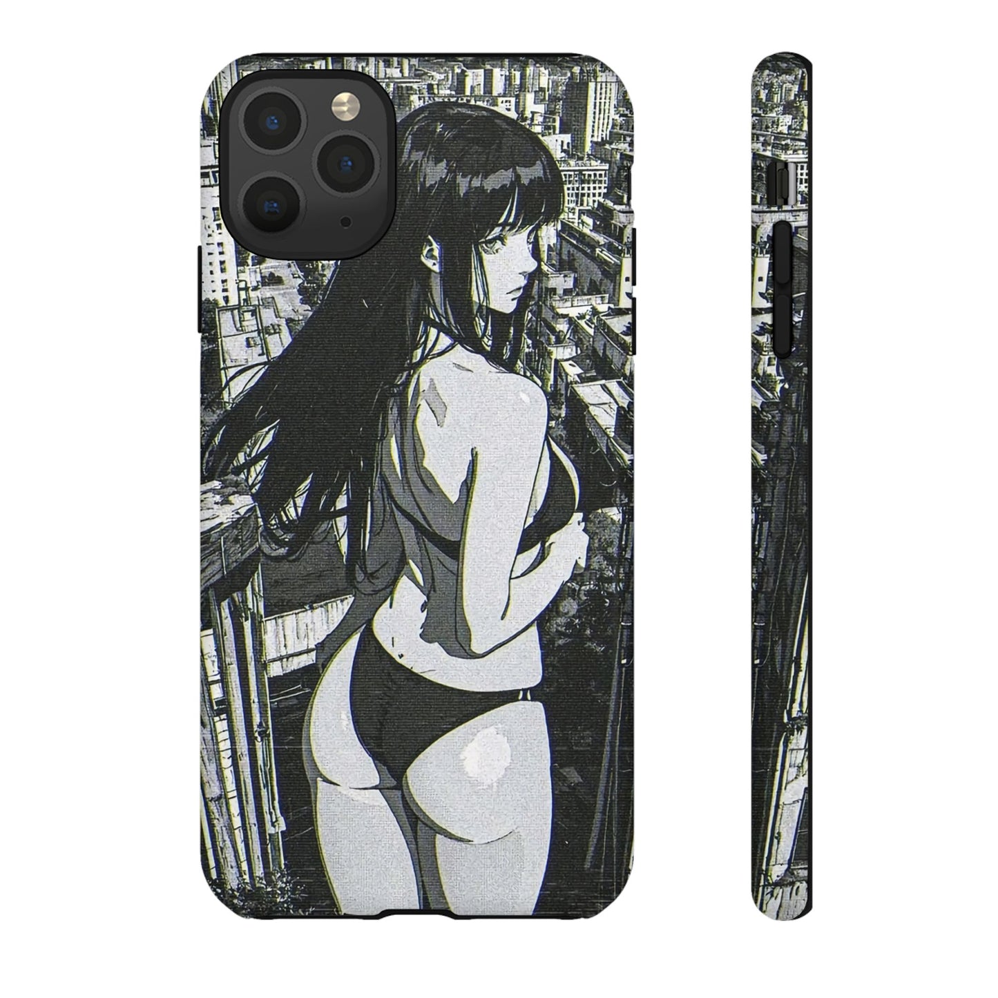 Tough Phone Case, Anime Manga Girl Bikini Design, iPhone, Galaxy, Google Pixel, Hentai Ecchi Art