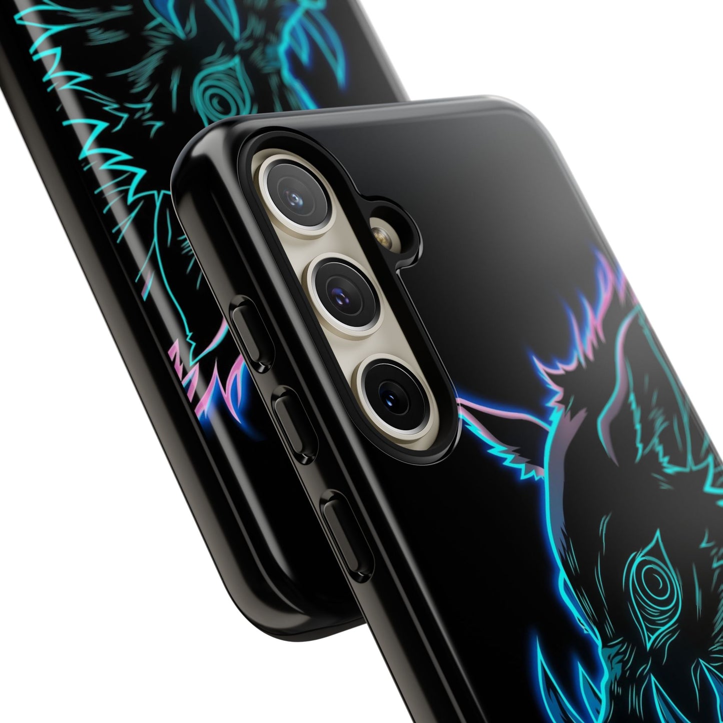 Tough Cases For iPhone, Galaxy, Anime Hashibira Beast Slayer Neon Design
