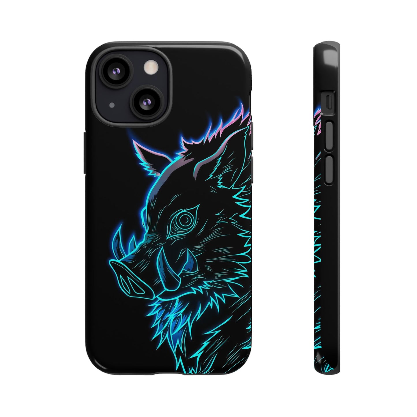 Tough Cases For iPhone, Galaxy, Anime Hashibira Beast Slayer Neon Design