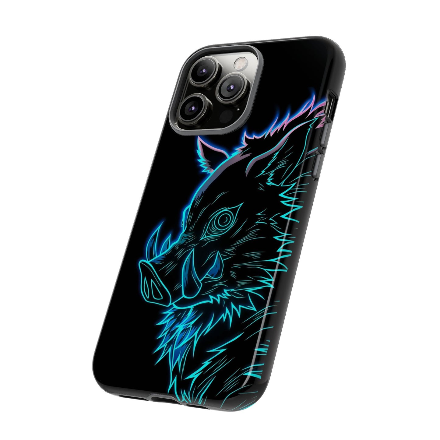 Tough Cases For iPhone, Galaxy, Anime Hashibira Beast Slayer Neon Design