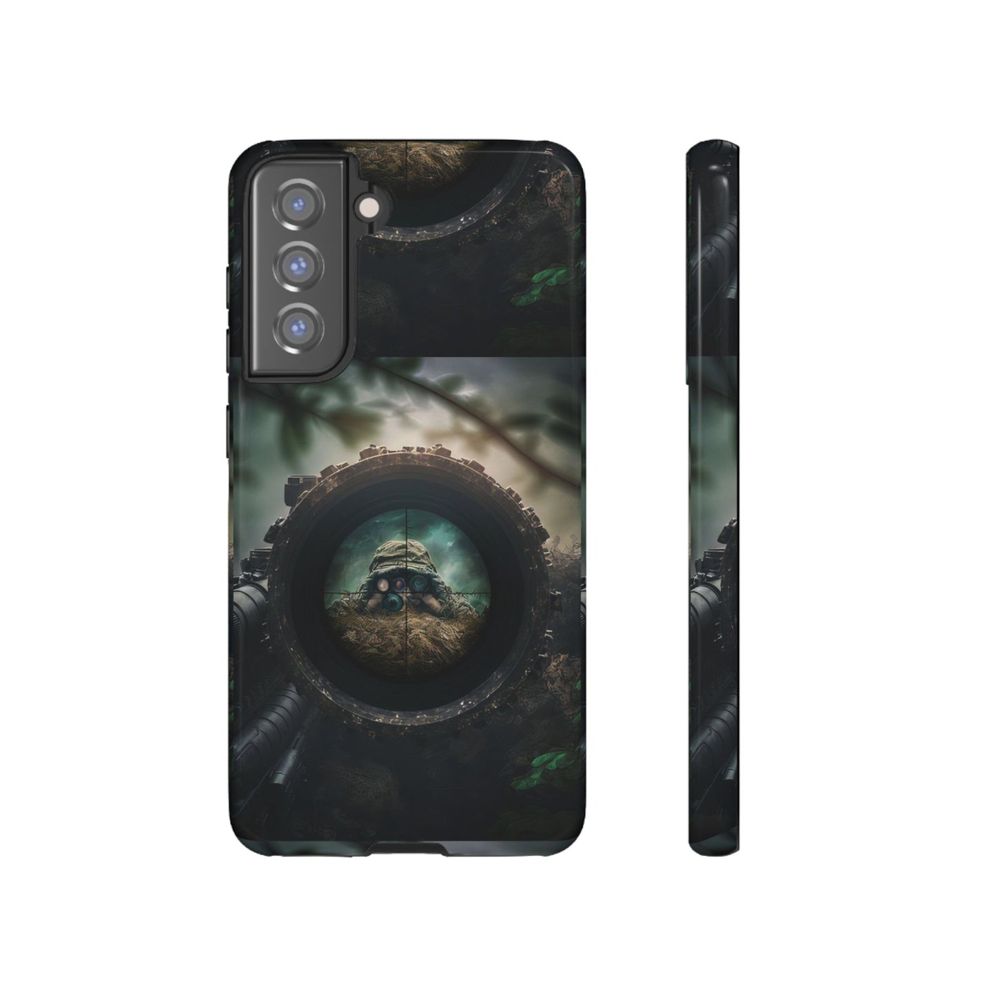 Sniper Scope Soldier Phone Case | Dual Layer Tough Cover  For iPhone