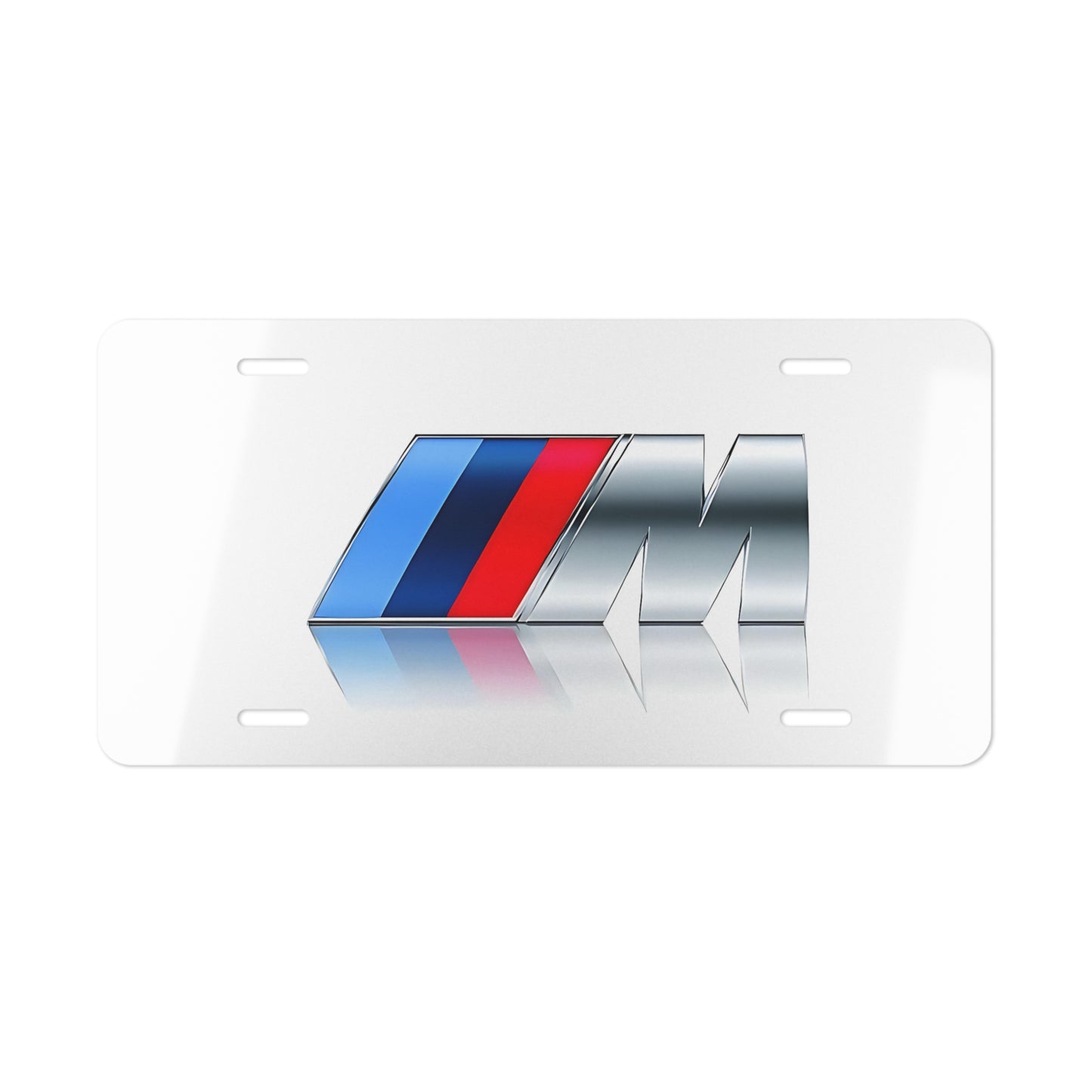 White M Series Front License Plate, Compatible With BMW Series M (Vanity Show Plates)