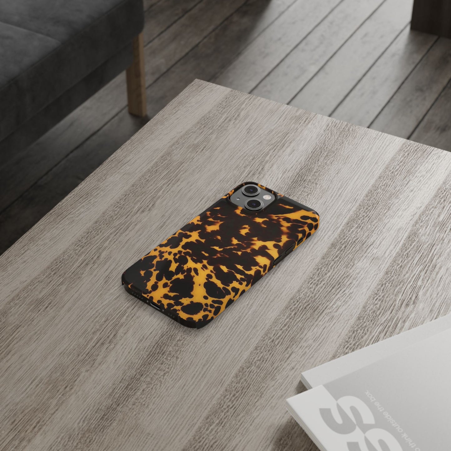 Two Tone Tortoiseshell iPhone Ultra Slim Cases, Glossy Finish