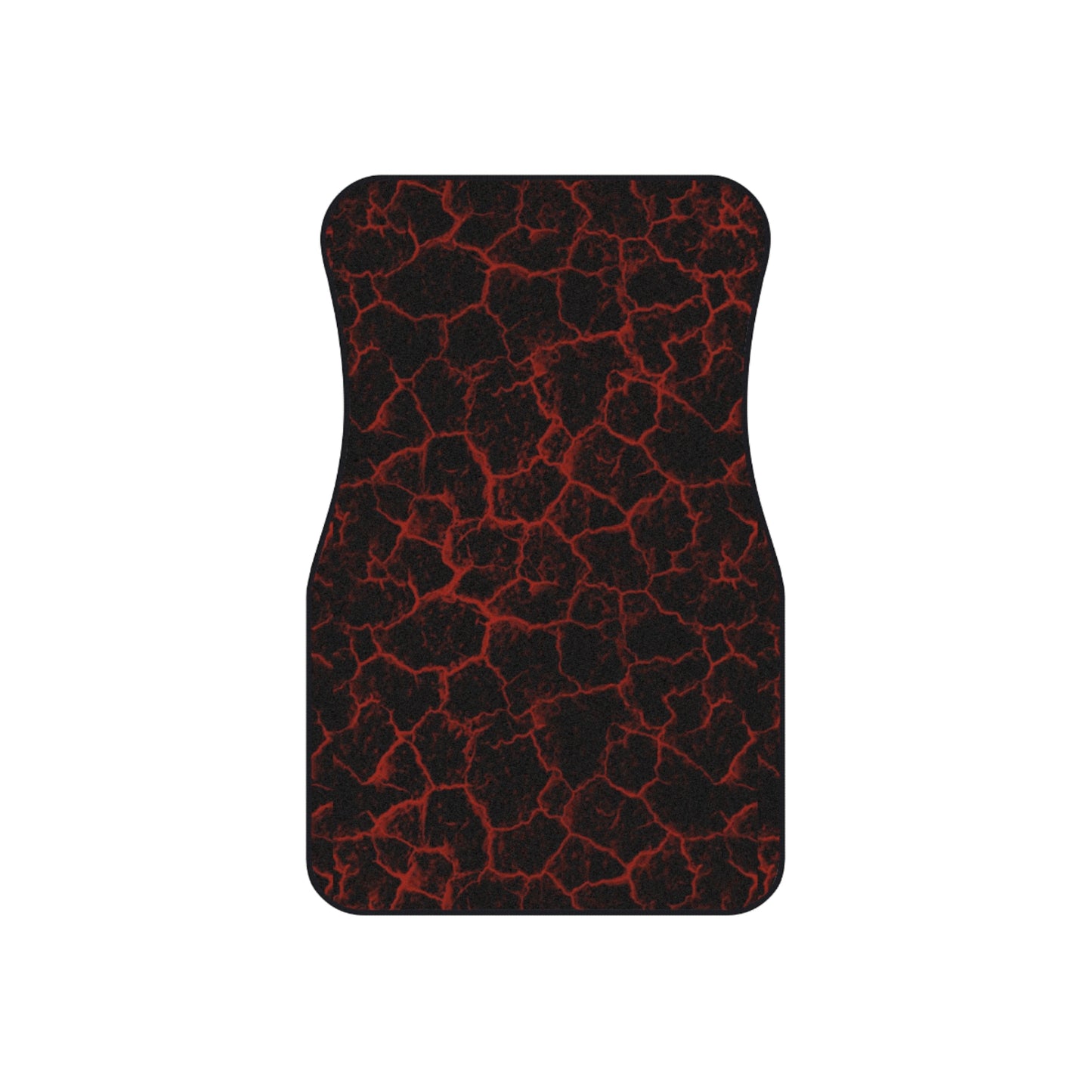 Red Lava Crackle Car Mats | Set of 4 Universal Floor Mat, Unique Gift