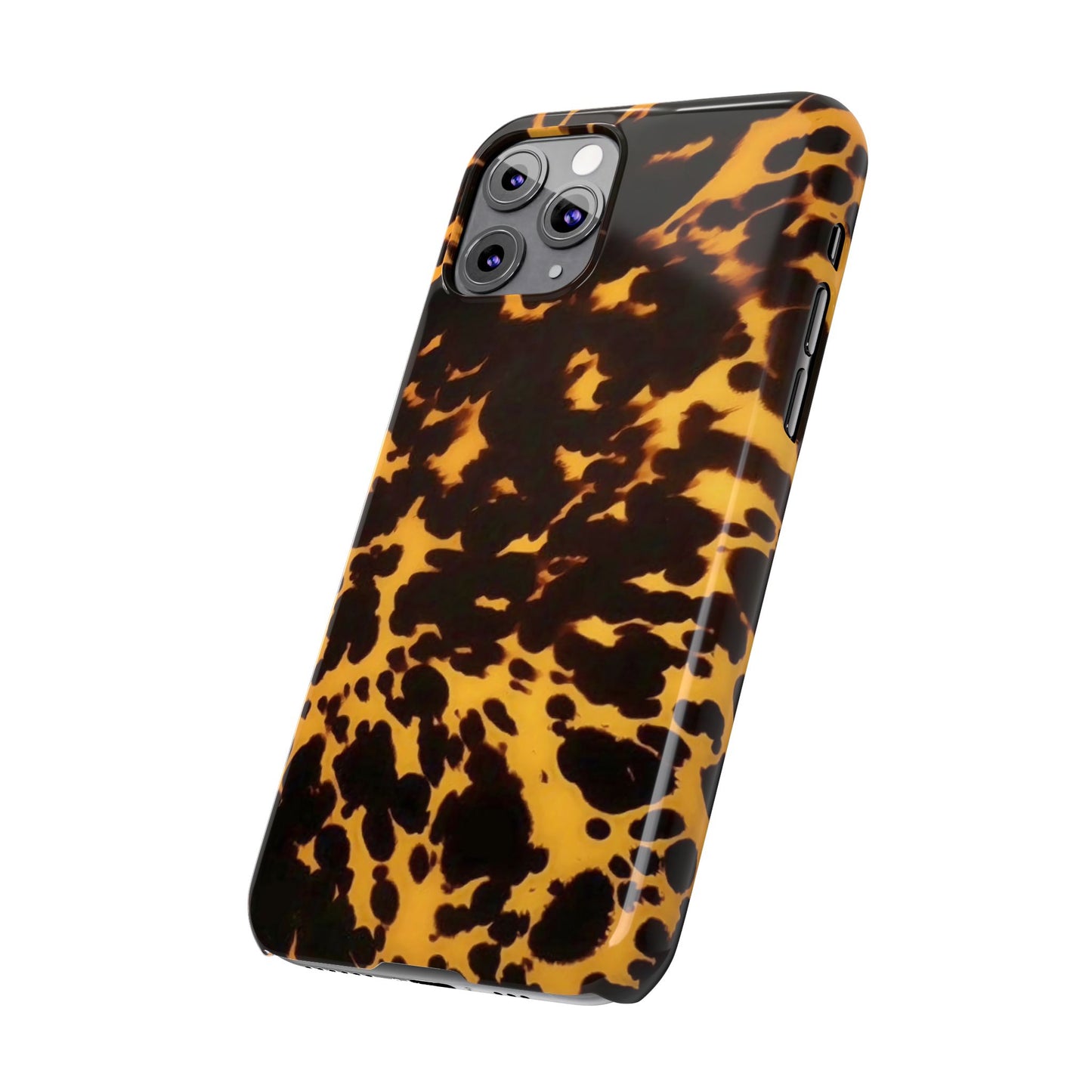 Two Tone Tortoiseshell iPhone Ultra Slim Cases, Glossy Finish