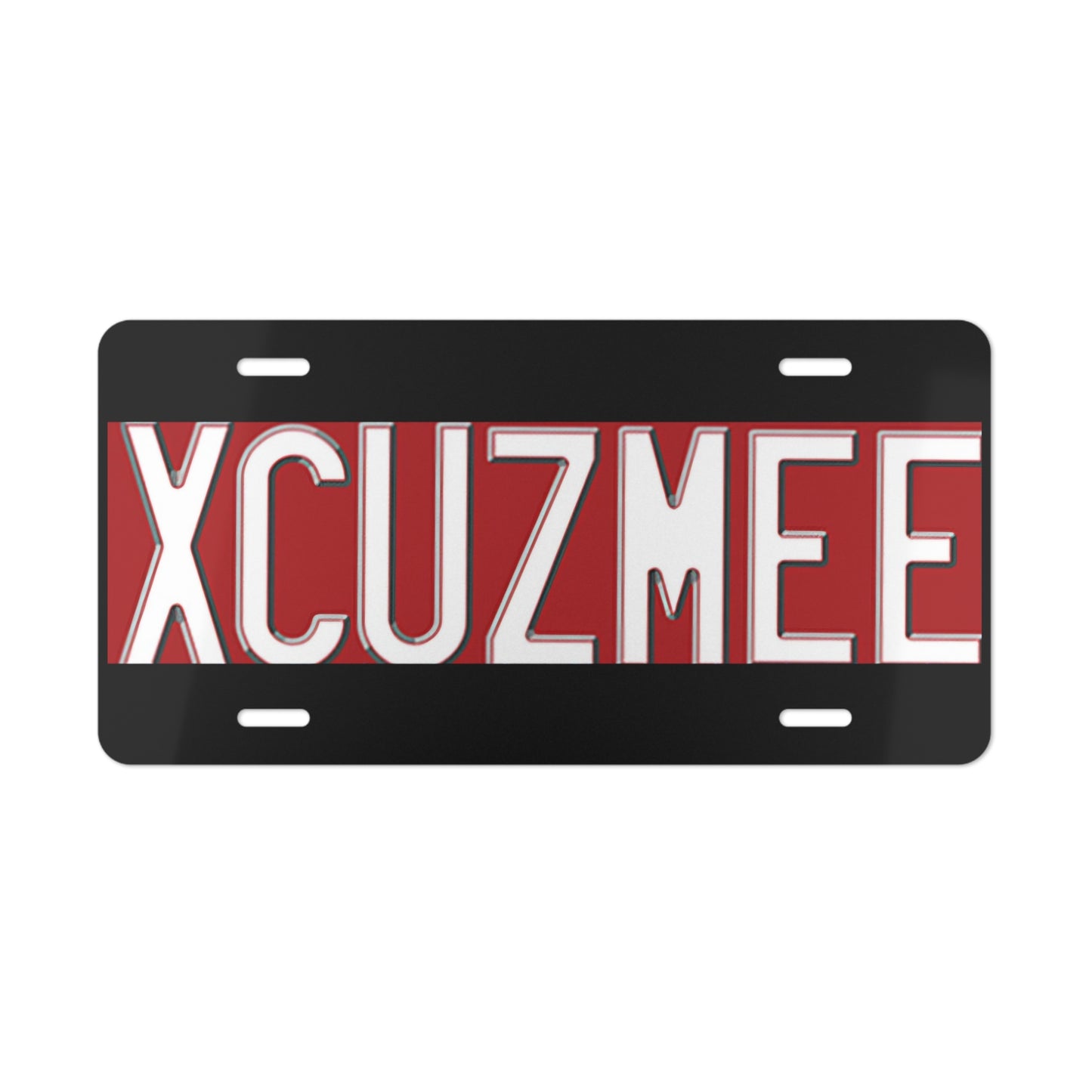 XCUSMEE Novelty Front Vanity License Plate, Custom Humor Car Tag