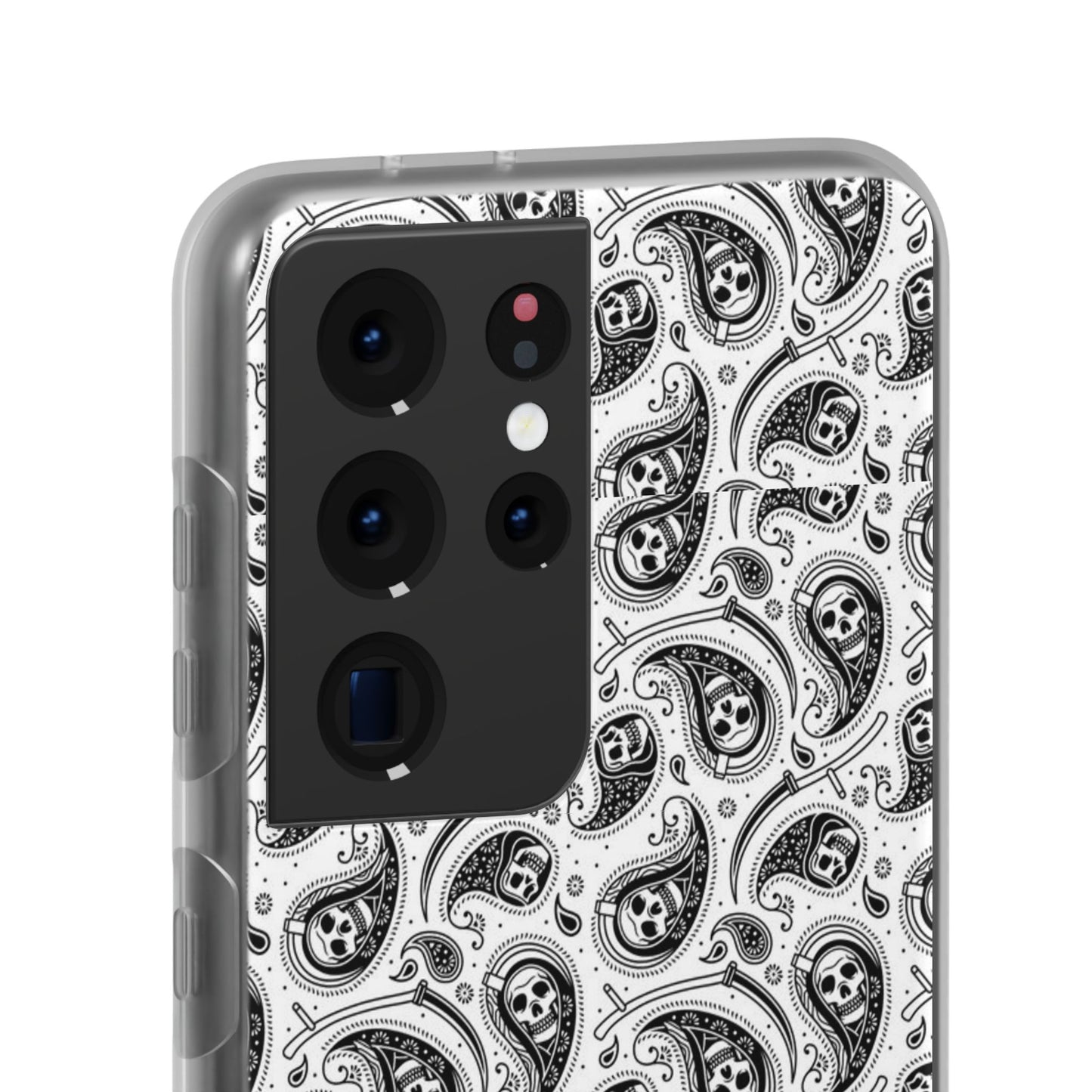 Skull Paisley Pattern Phone Case TPU Soft Flexi Case for iPhones