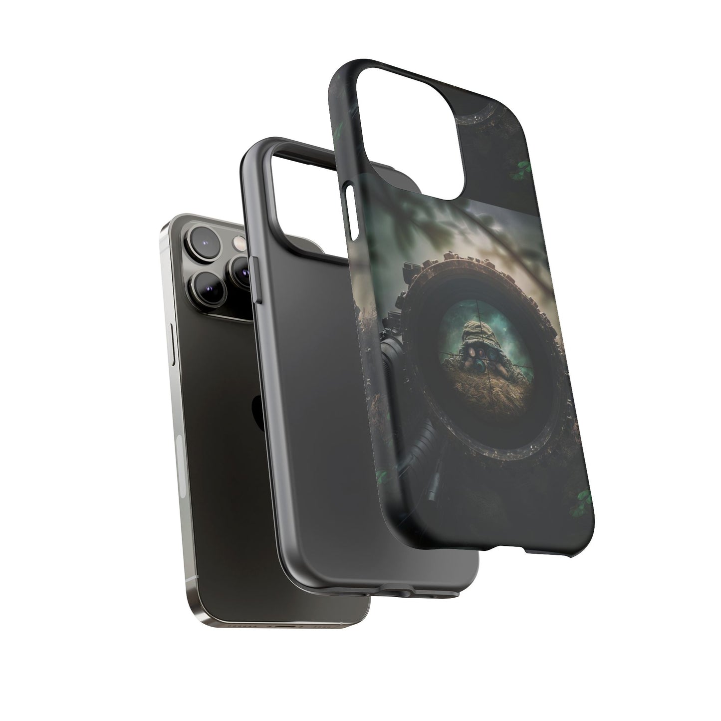 Sniper Scope Soldier Phone Case | Dual Layer Tough Cover  For iPhone