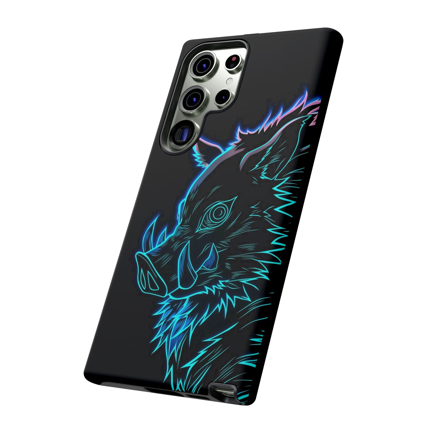 Tough Cases For iPhone, Galaxy, Anime Hashibira Beast Slayer Neon Design