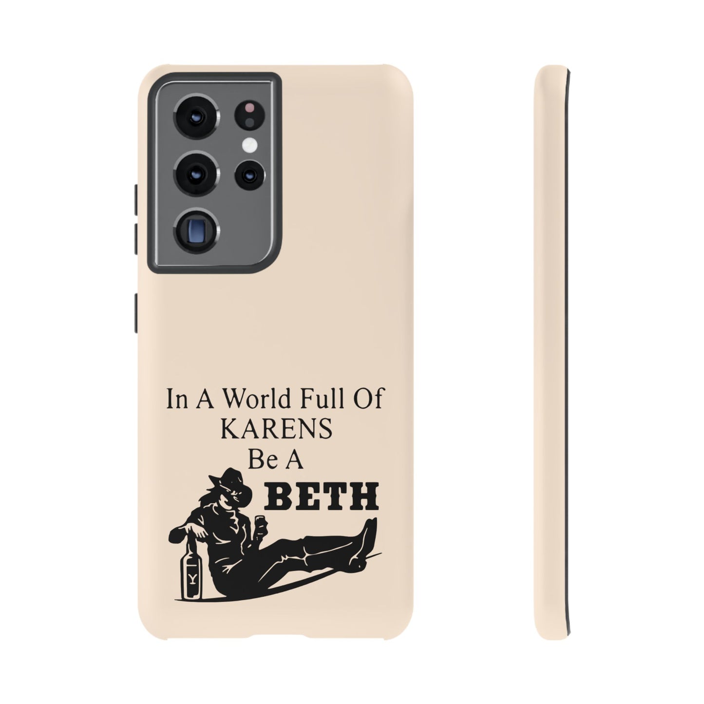 Peach Color Tough Phone Cases For iPhone, Samsung, Pixel, Cowgirl Inspired