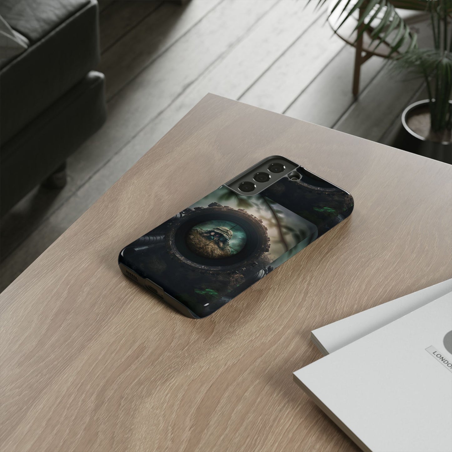 Sniper Scope Soldier Phone Case | Dual Layer Tough Cover  For iPhone