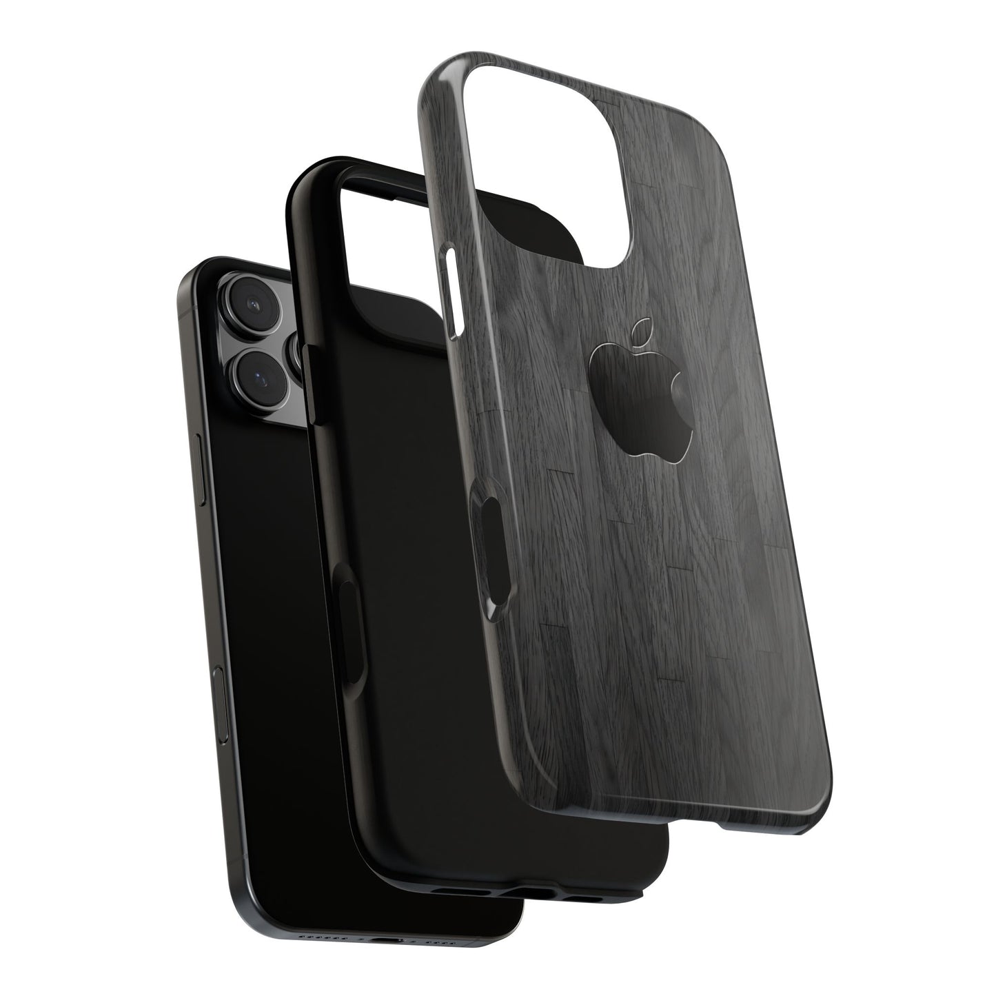 Tough Cases For iPhones, Gray Wood Color Rugged Phone Case