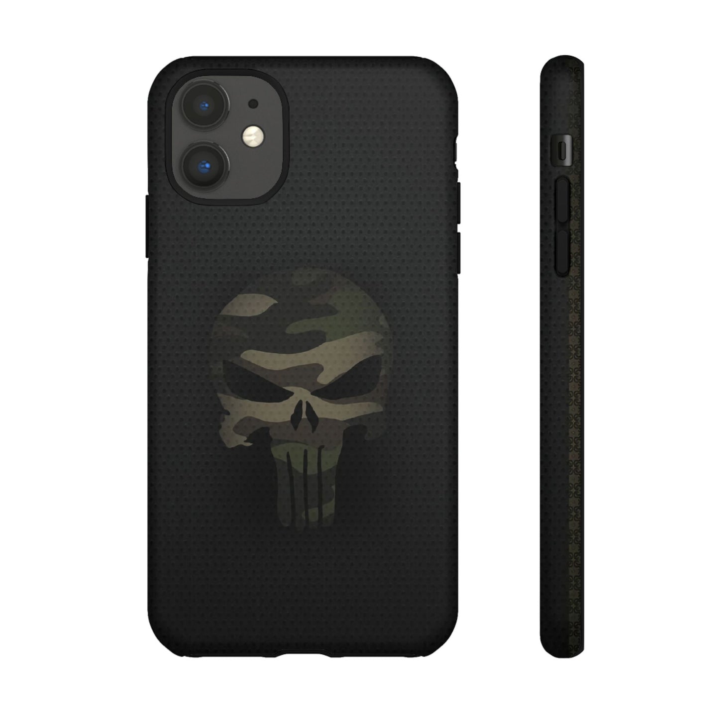 Camo Green Tough Case For iPhone, Samsung Galaxy, Jake Skull Punisher Graphic