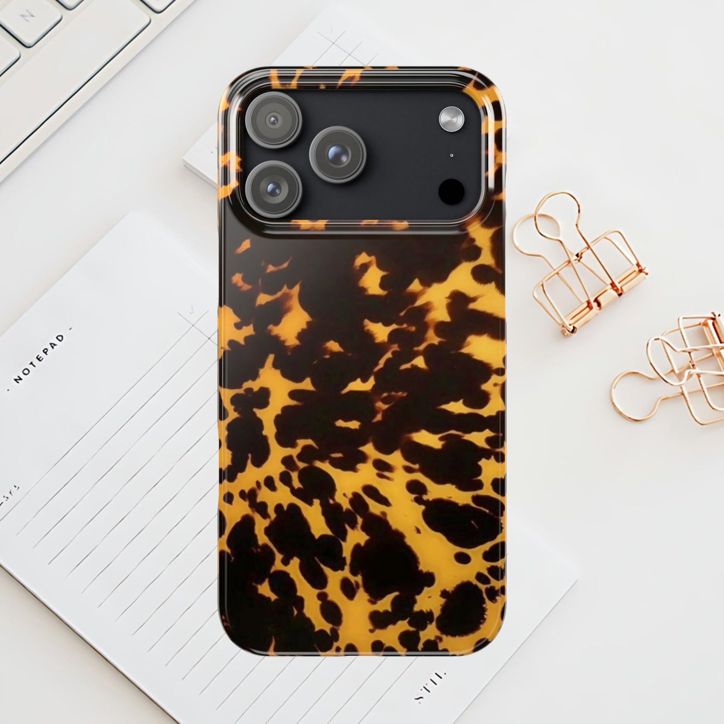 Two Tone Tortoiseshell iPhone Ultra Slim Cases, Glossy Finish