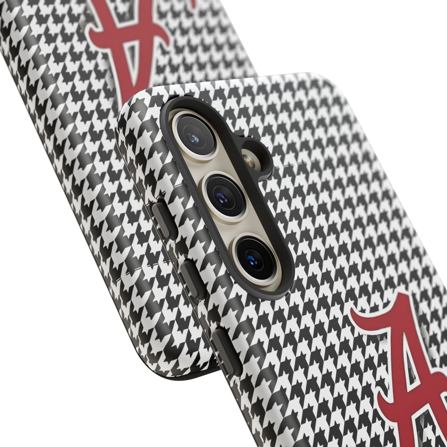 Alabama Houndstooth Phone Case, Tough Cases, College RTR Fan Gear, Initial A