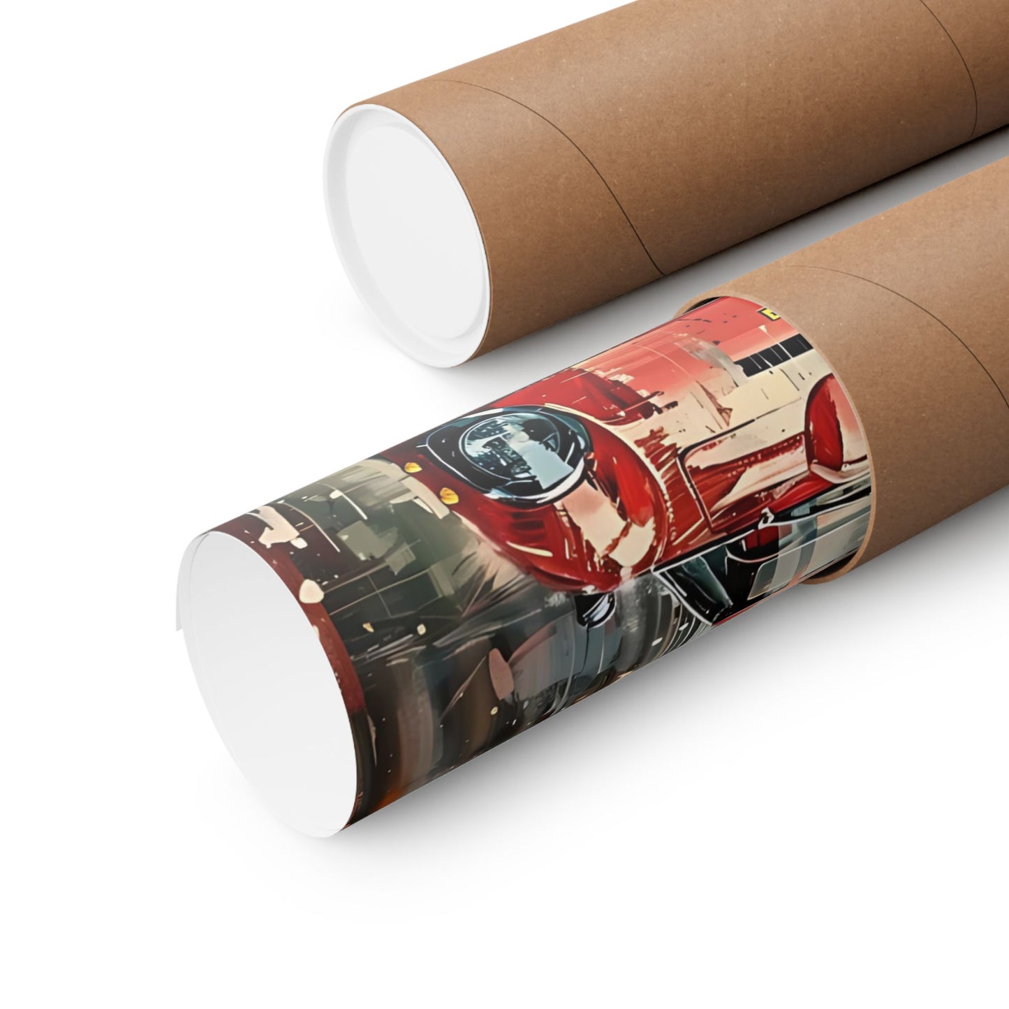 Classic Red Ferrari Painting Matte Vertical Posters Super Sports Car Wall Decor