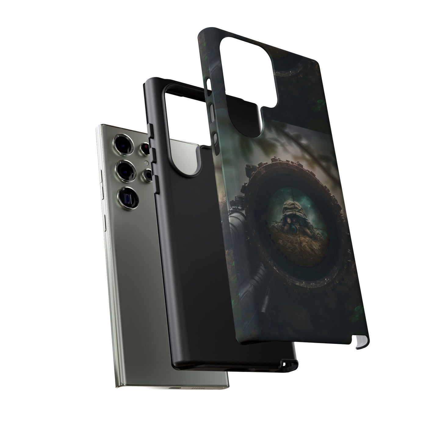 Sniper Scope Soldier Phone Case | Dual Layer Tough Cover  For iPhone