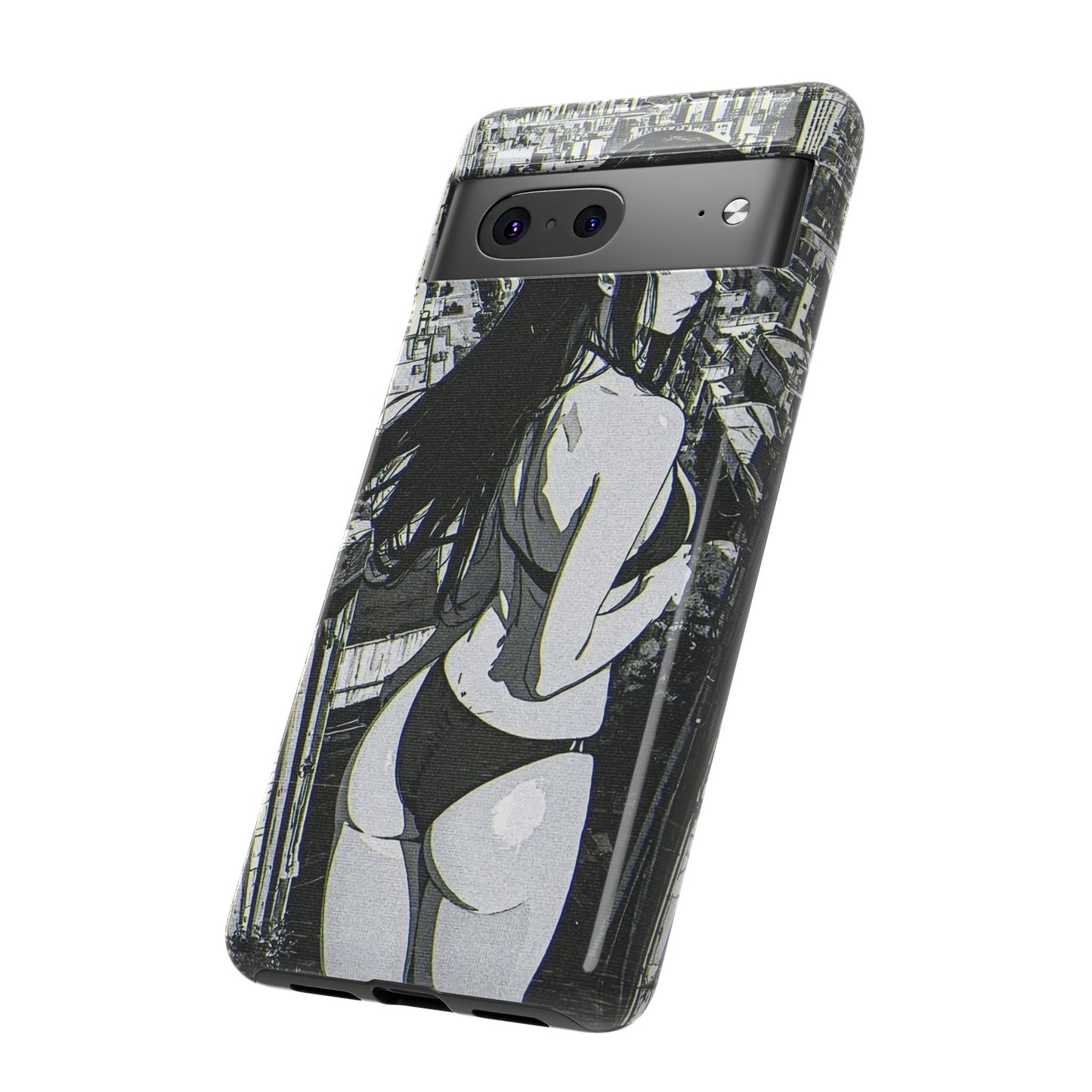 Tough Phone Case, Anime Manga Girl Bikini Design, iPhone, Galaxy, Google Pixel, Hentai Ecchi Art