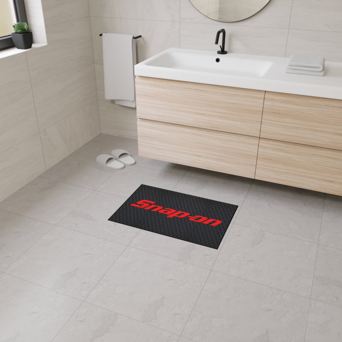 Snap-on Hexagonal  Heavy Duty Garage Floor Mat — Non-Slip Tool Bench Mat