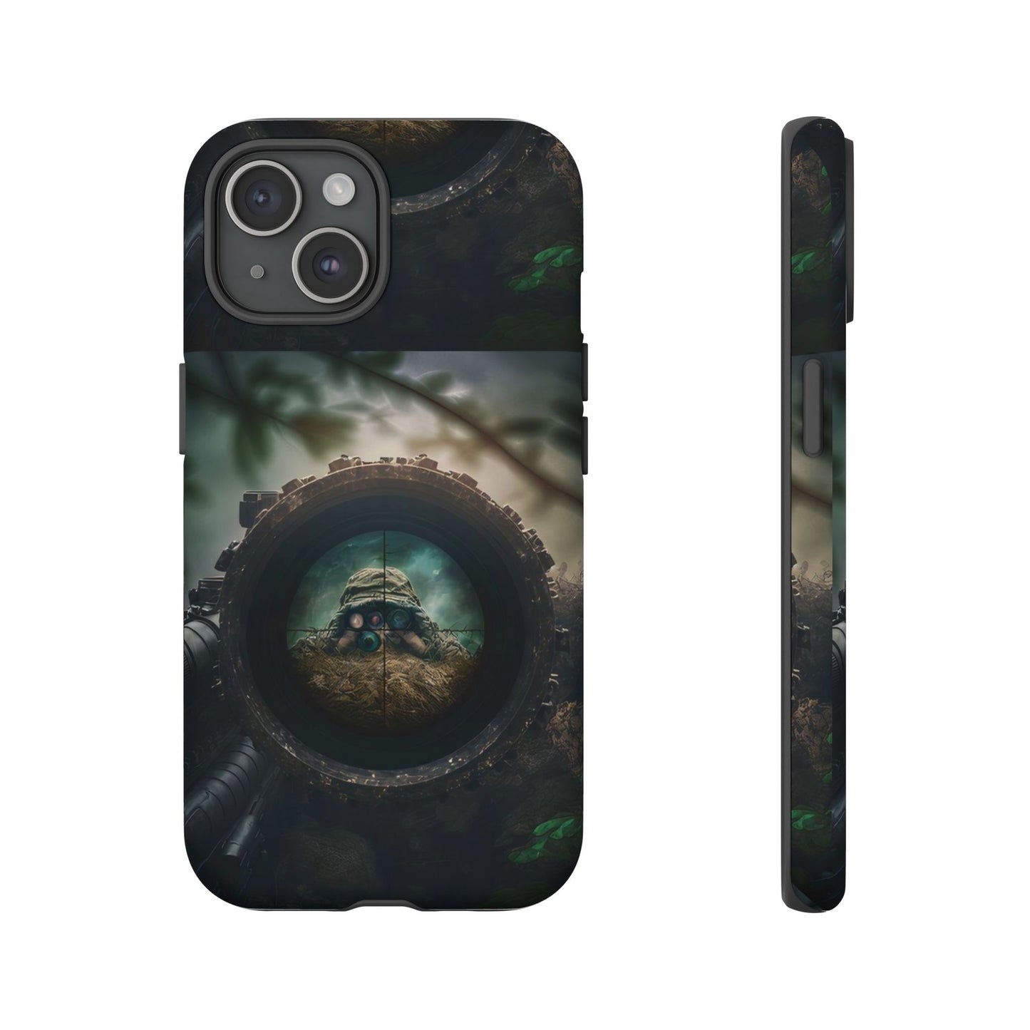 Sniper Scope Soldier Phone Case | Dual Layer Tough Cover  For iPhone