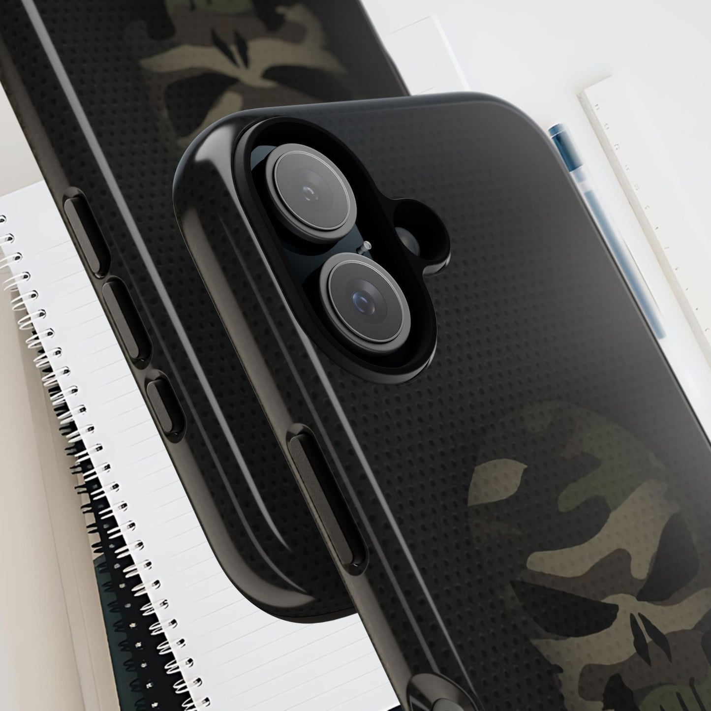 Camo Green Tough Case For iPhone, Samsung Galaxy, Jake Skull Punisher Graphic