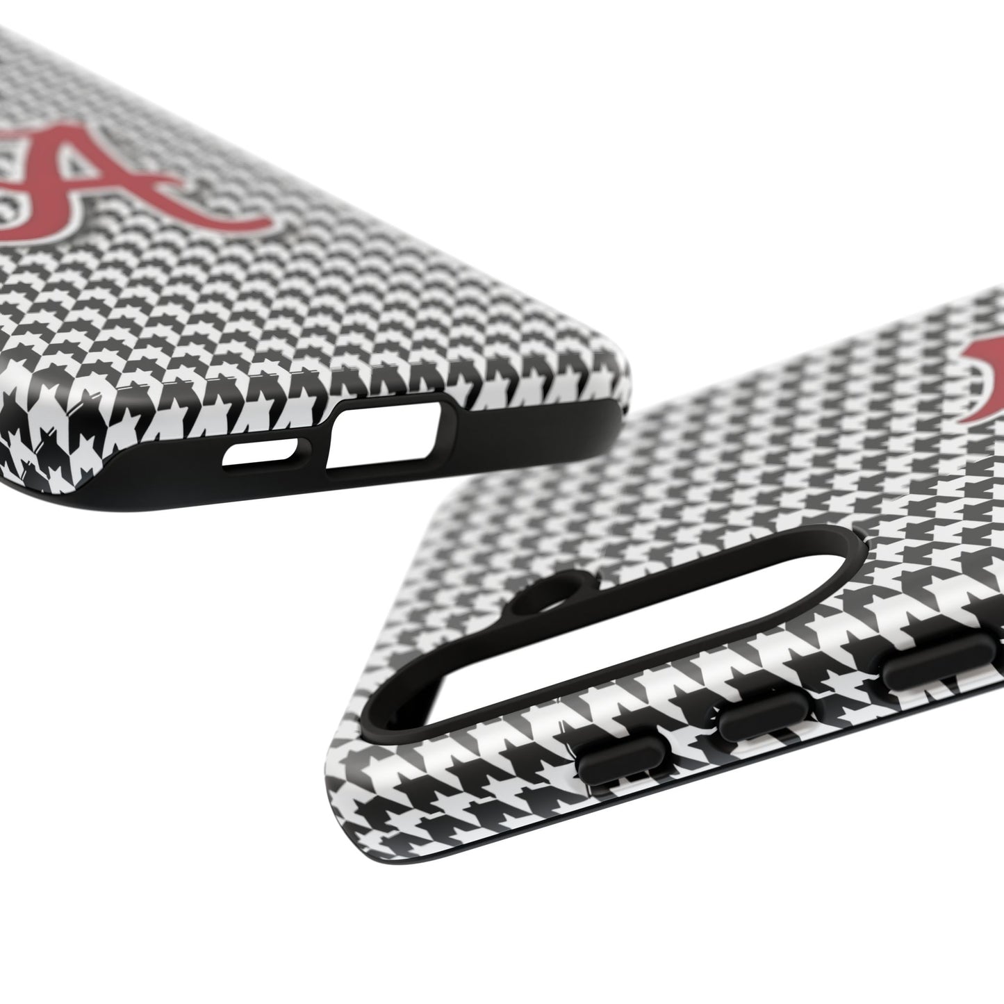 Alabama Houndstooth Phone Case, Tough Cases, College RTR Fan Gear, Initial A