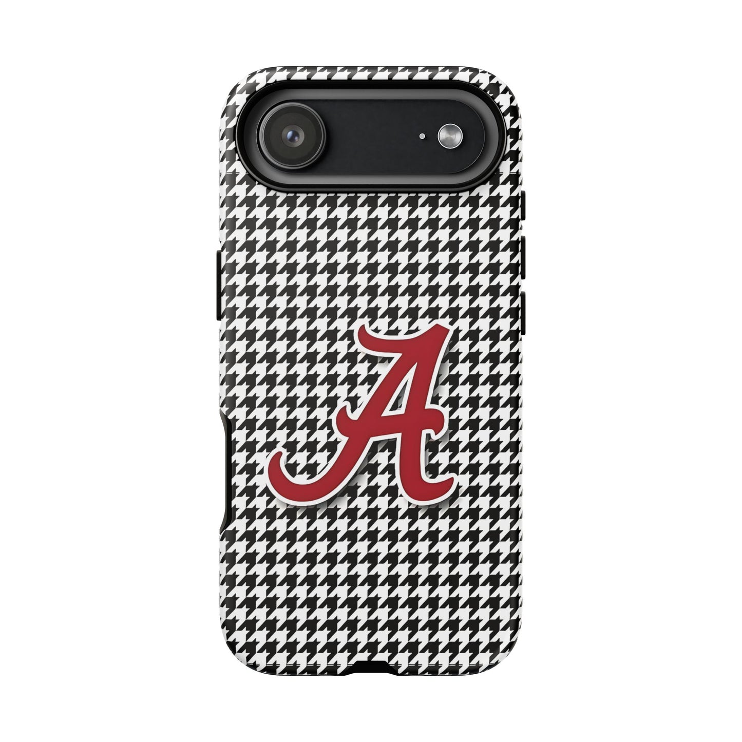Alabama Houndstooth Phone Case, Tough Cases, College RTR Fan Gear, Initial A