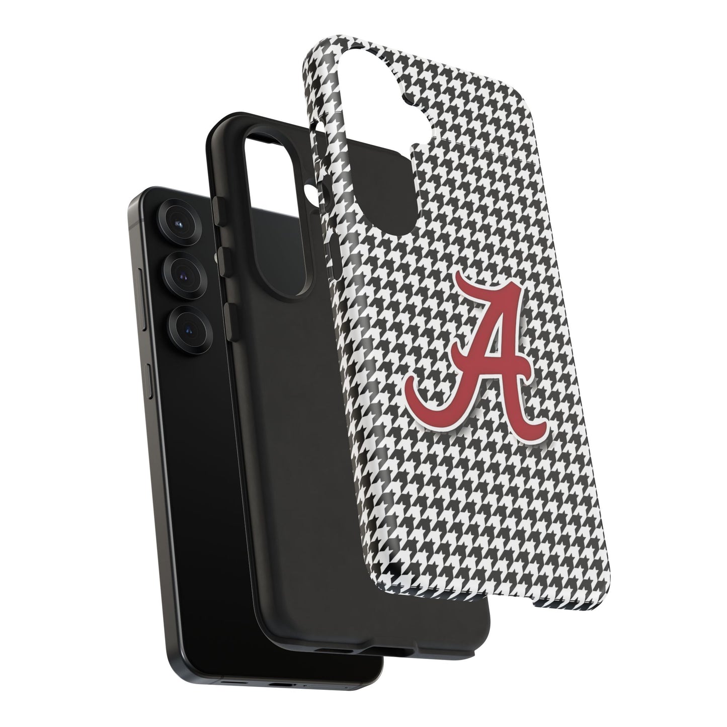 Alabama Houndstooth Phone Case, Tough Cases, College RTR Fan Gear, Initial A