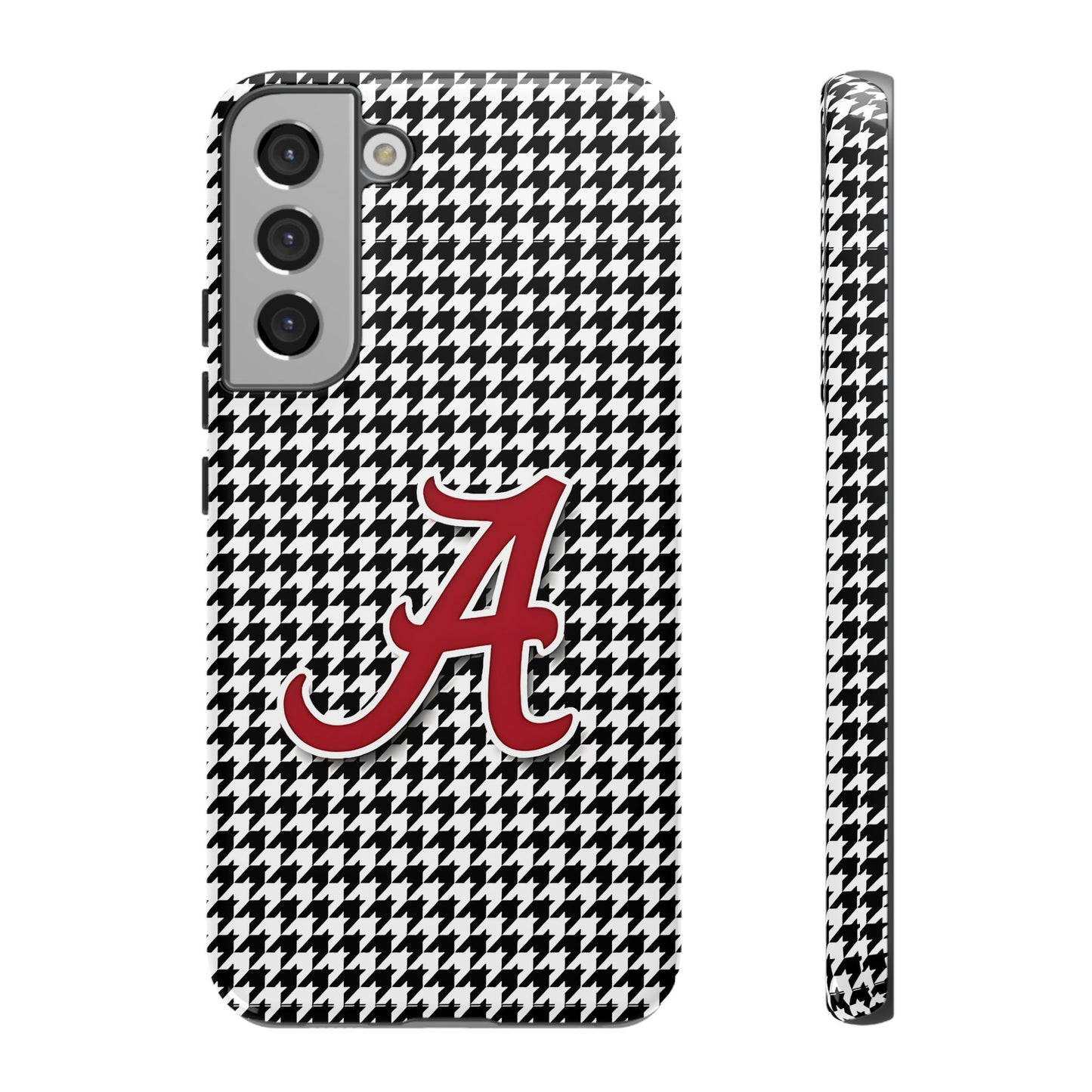 Alabama Houndstooth Phone Case, Tough Cases, College RTR Fan Gear, Initial A