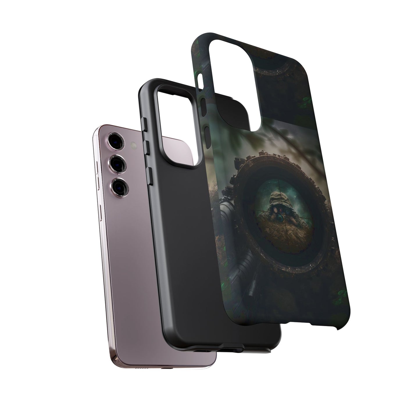 Sniper Scope Soldier Phone Case | Dual Layer Tough Cover  For iPhone