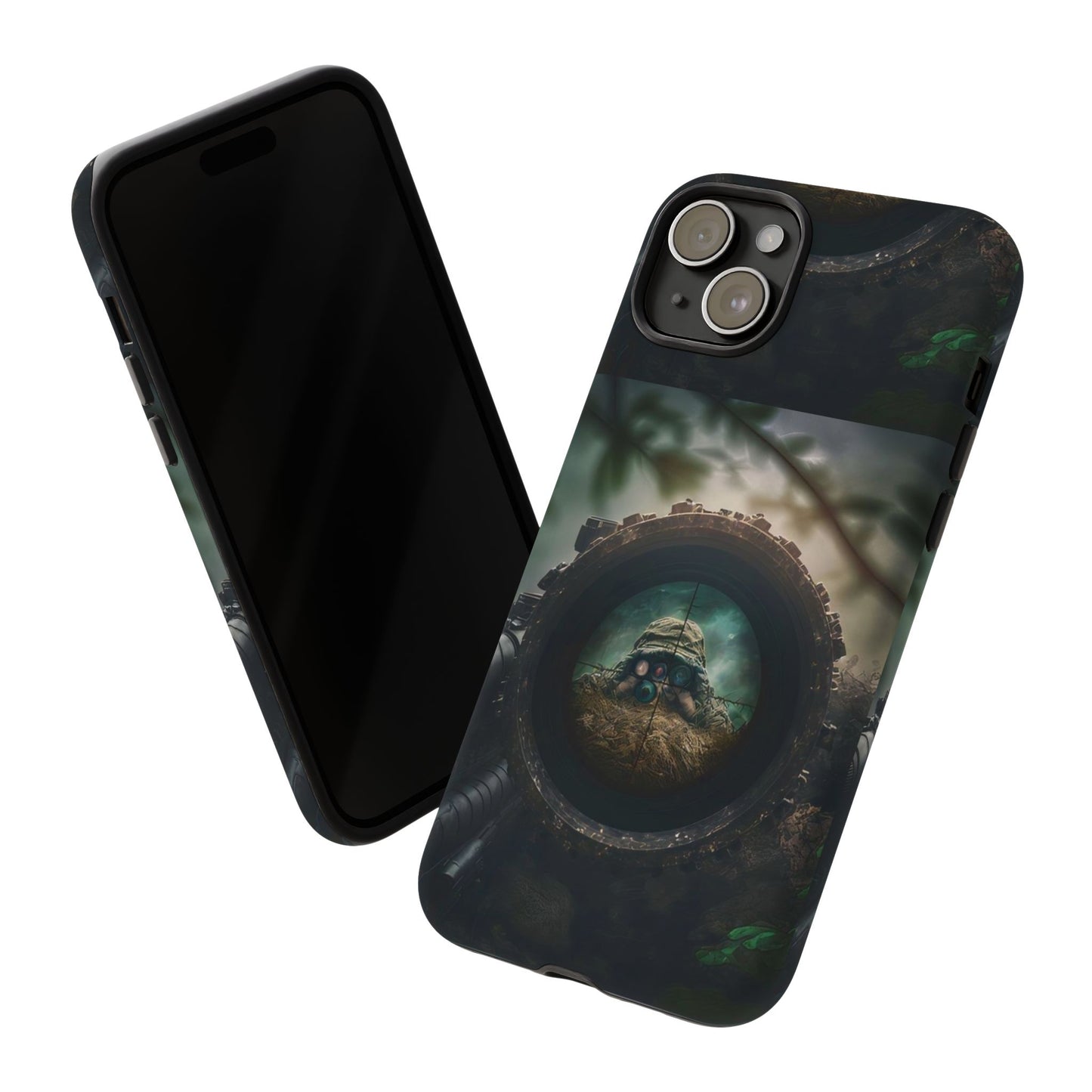Sniper Scope Soldier Phone Case | Dual Layer Tough Cover  For iPhone