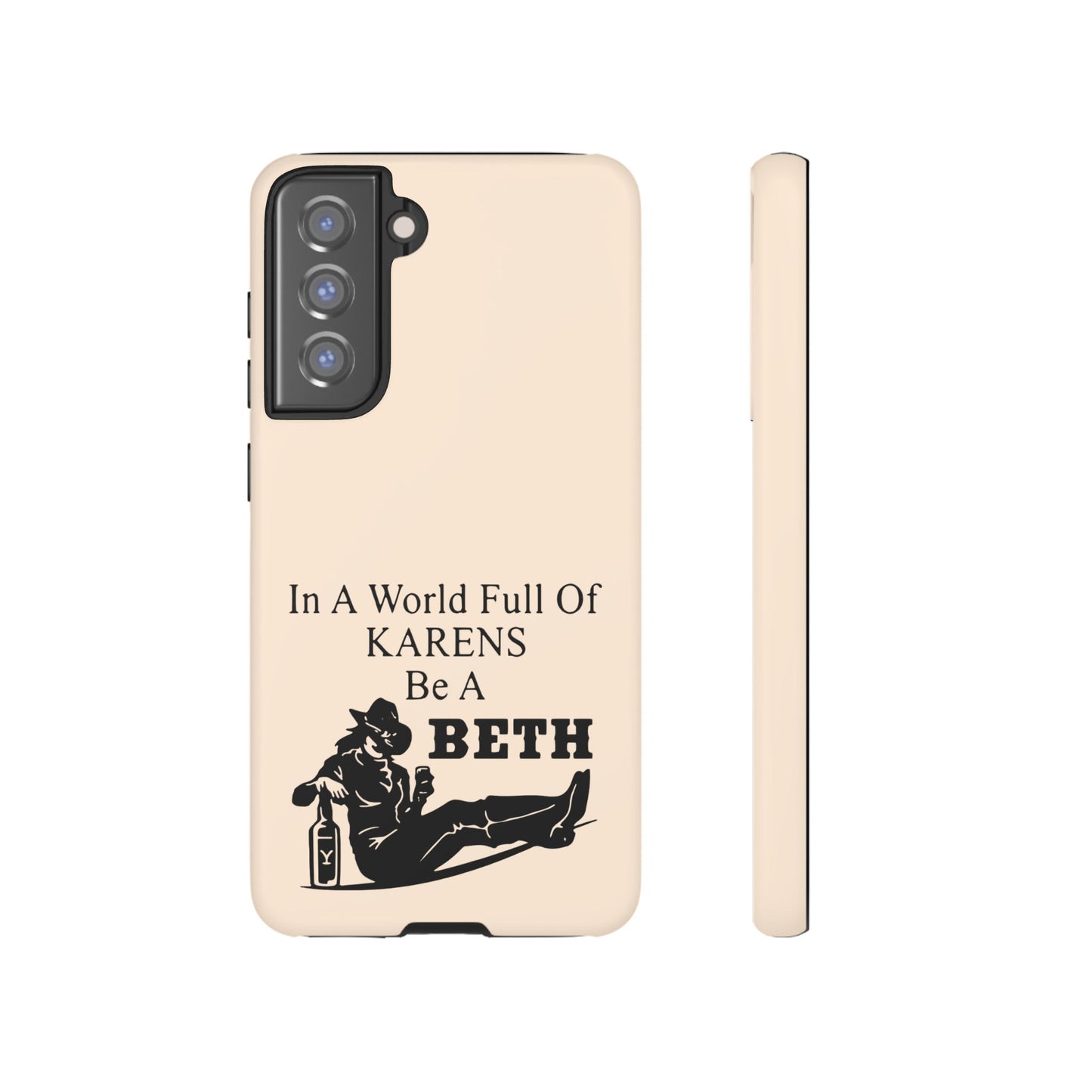 Peach Color Tough Phone Cases For iPhone, Samsung, Pixel, Cowgirl Inspired