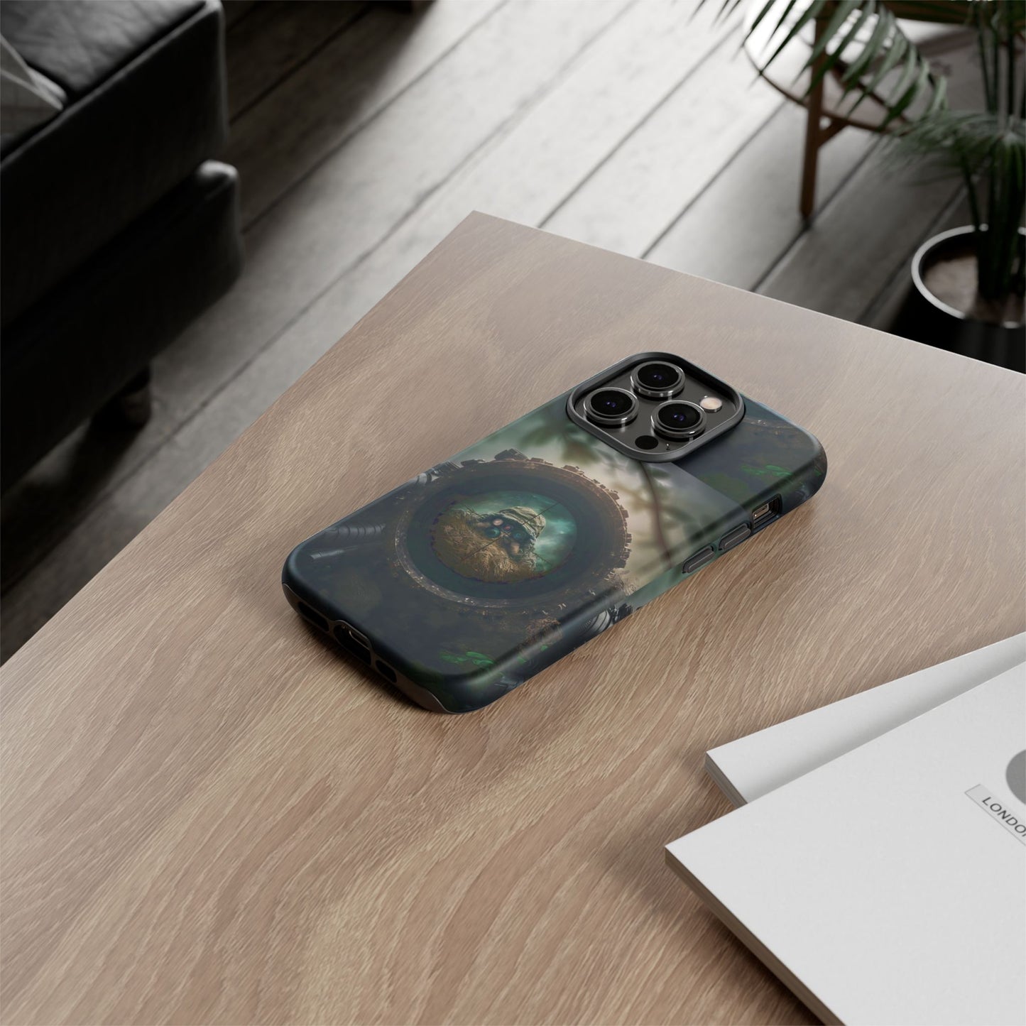 Sniper Scope Soldier Phone Case | Dual Layer Tough Cover  For iPhone