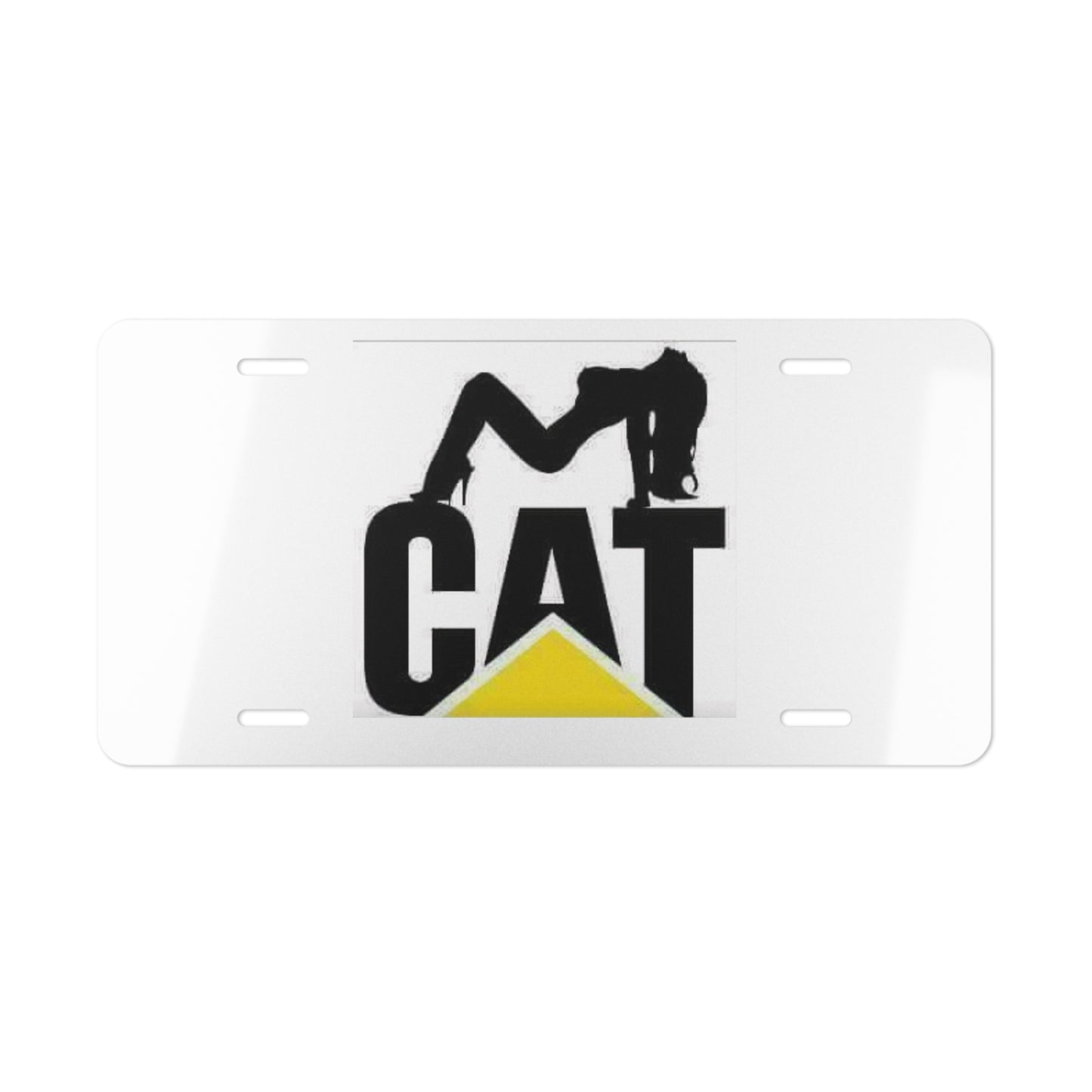 CAT Diesel, Female Front Vanity License Plate, Custom White Car Tags