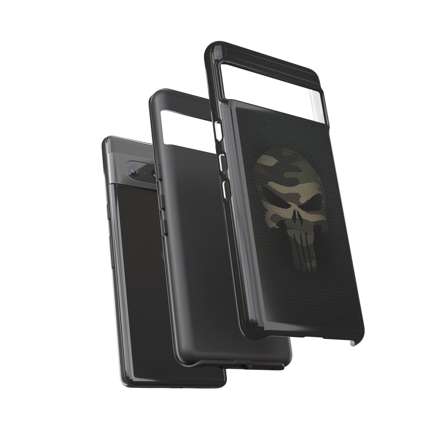 Camo Green Tough Case For iPhone, Samsung Galaxy, Pixel, Punisher Graphic