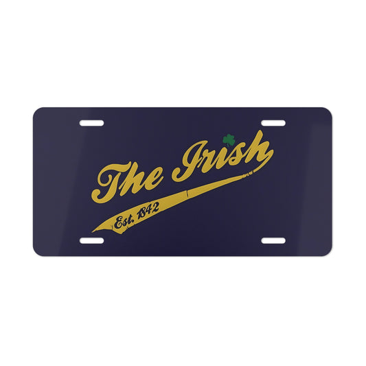 The Irish Blue Front Vanity License Plate